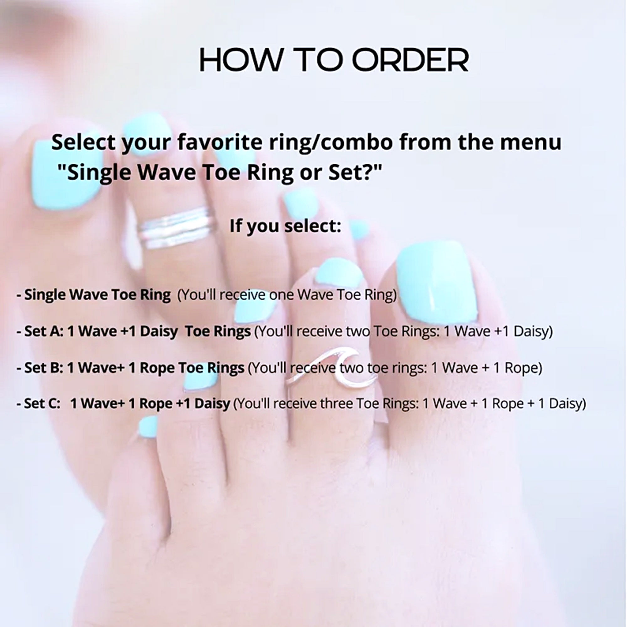 Wave Toe Ring