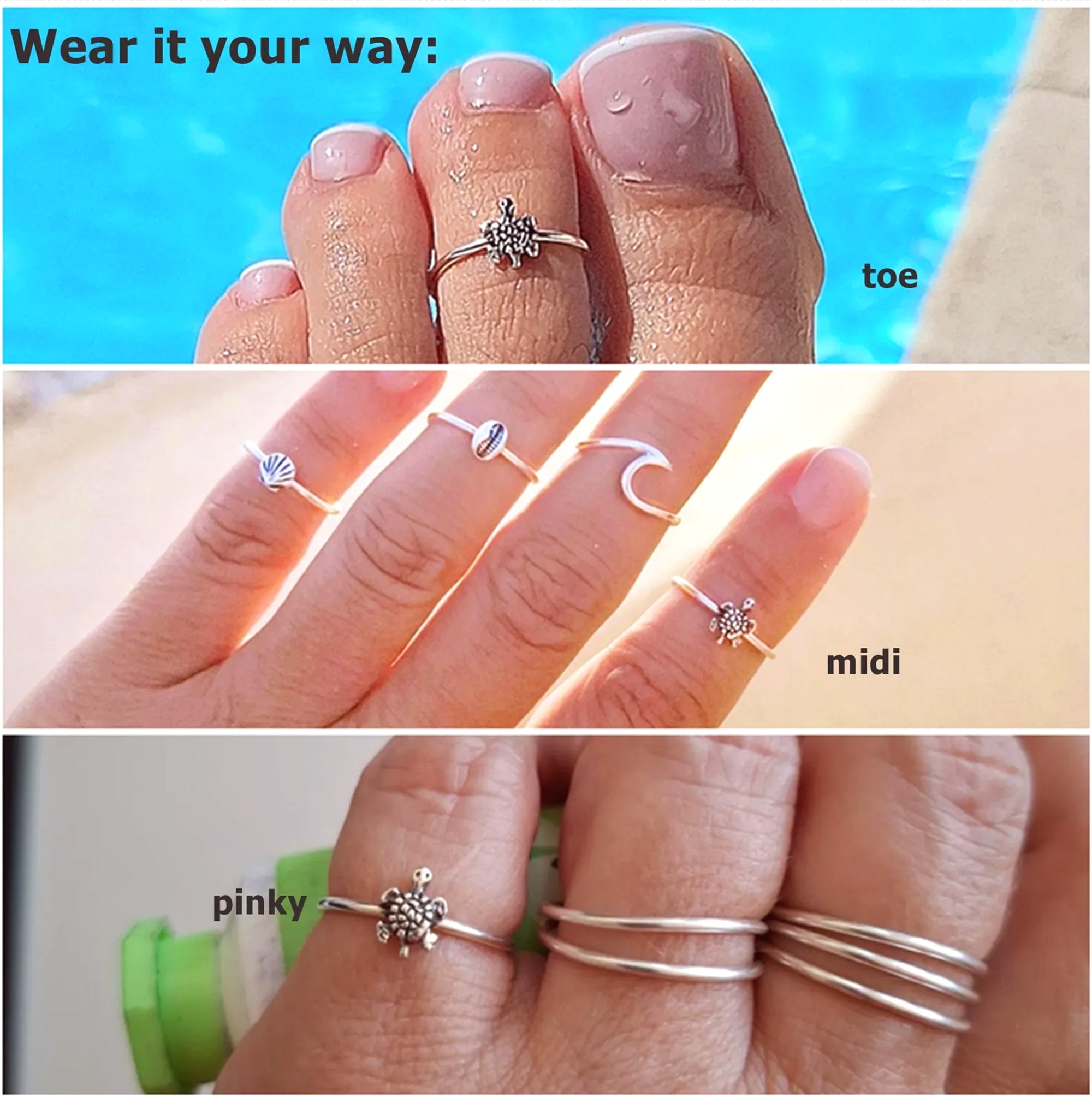 Cowrie Shell Toe Ring