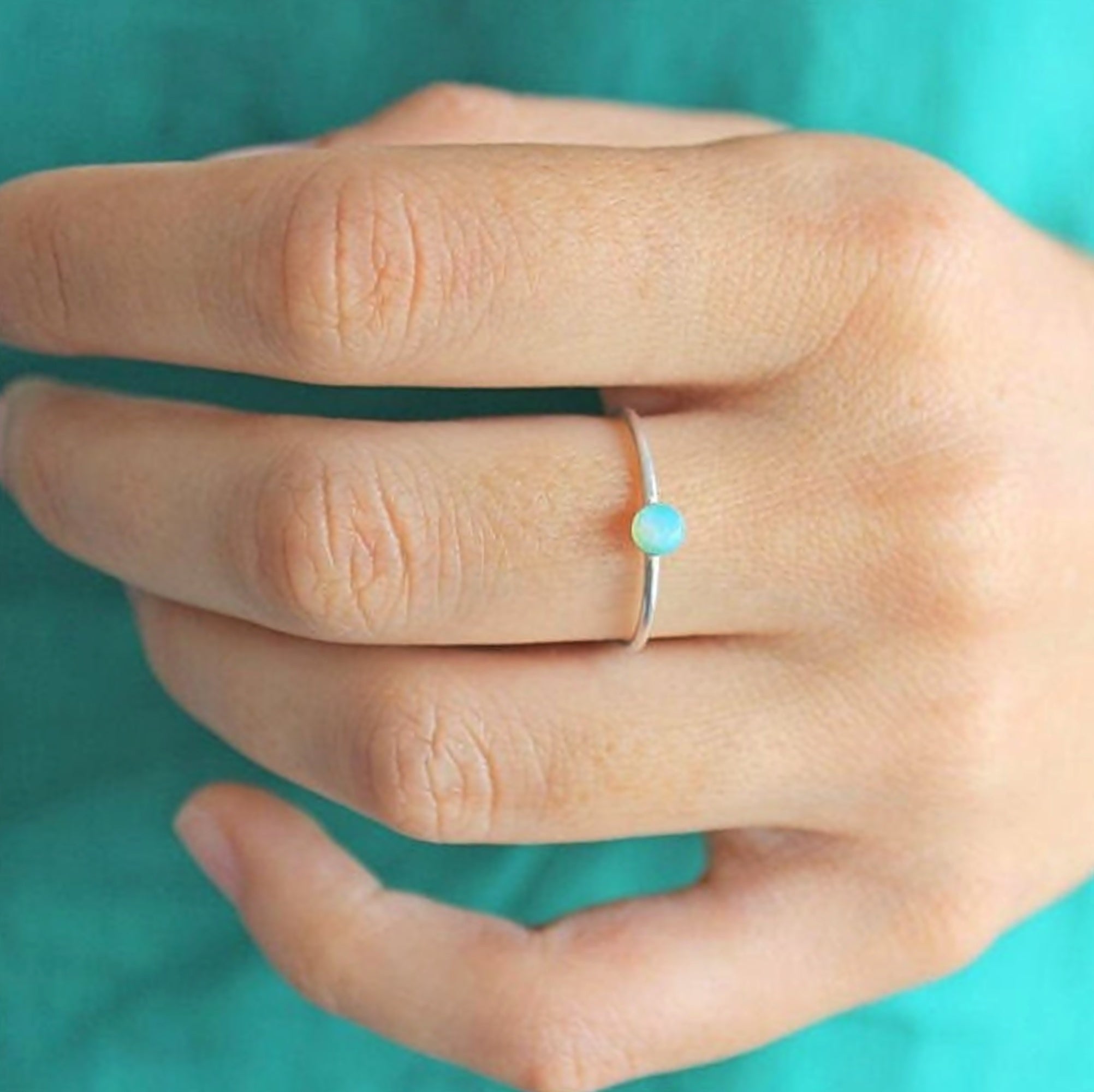 Blue Opal Ring