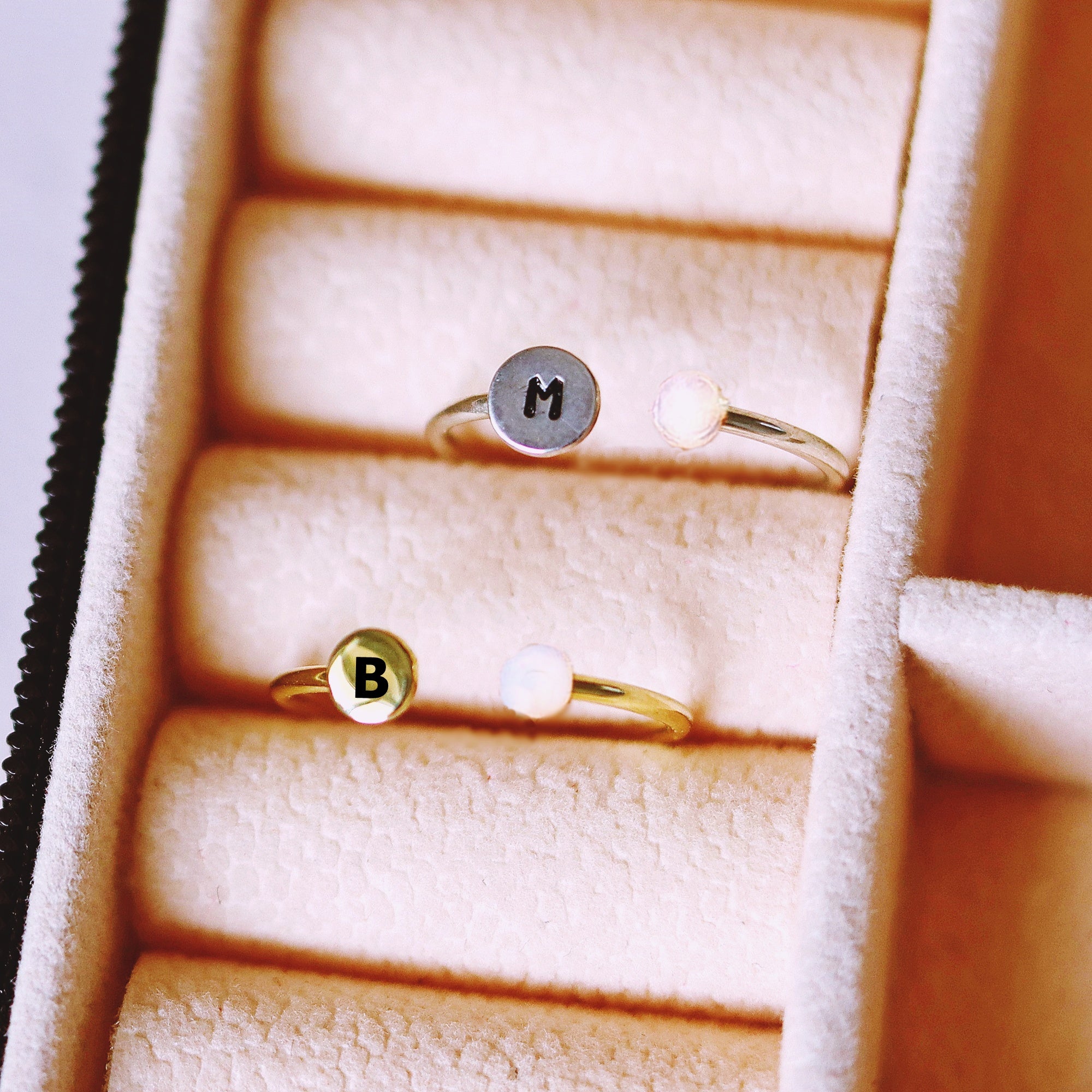 Dainty Initial Ring