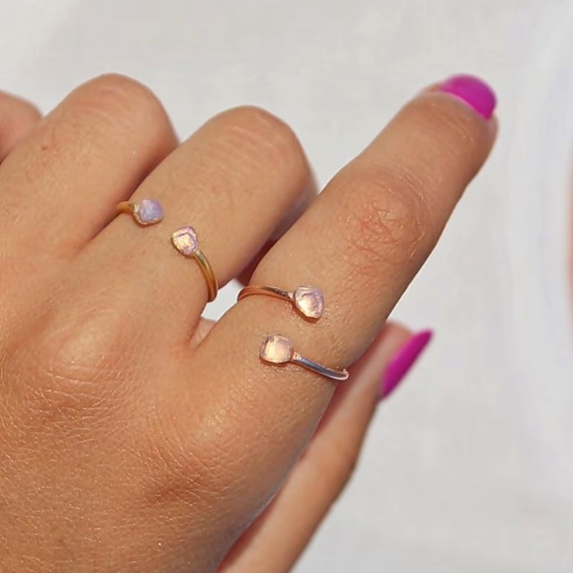 Rainbow Opal Ring