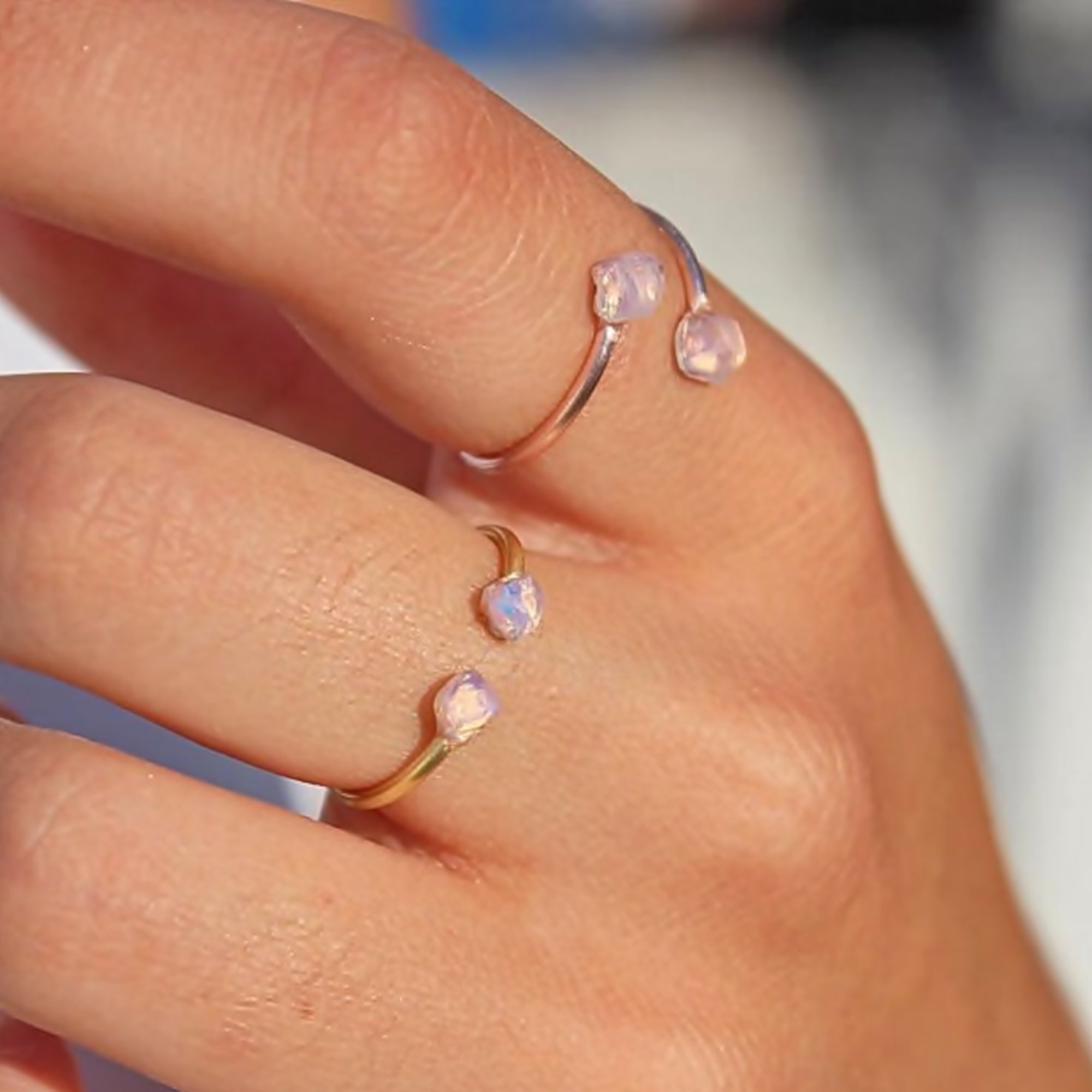 Rainbow Opal Ring
