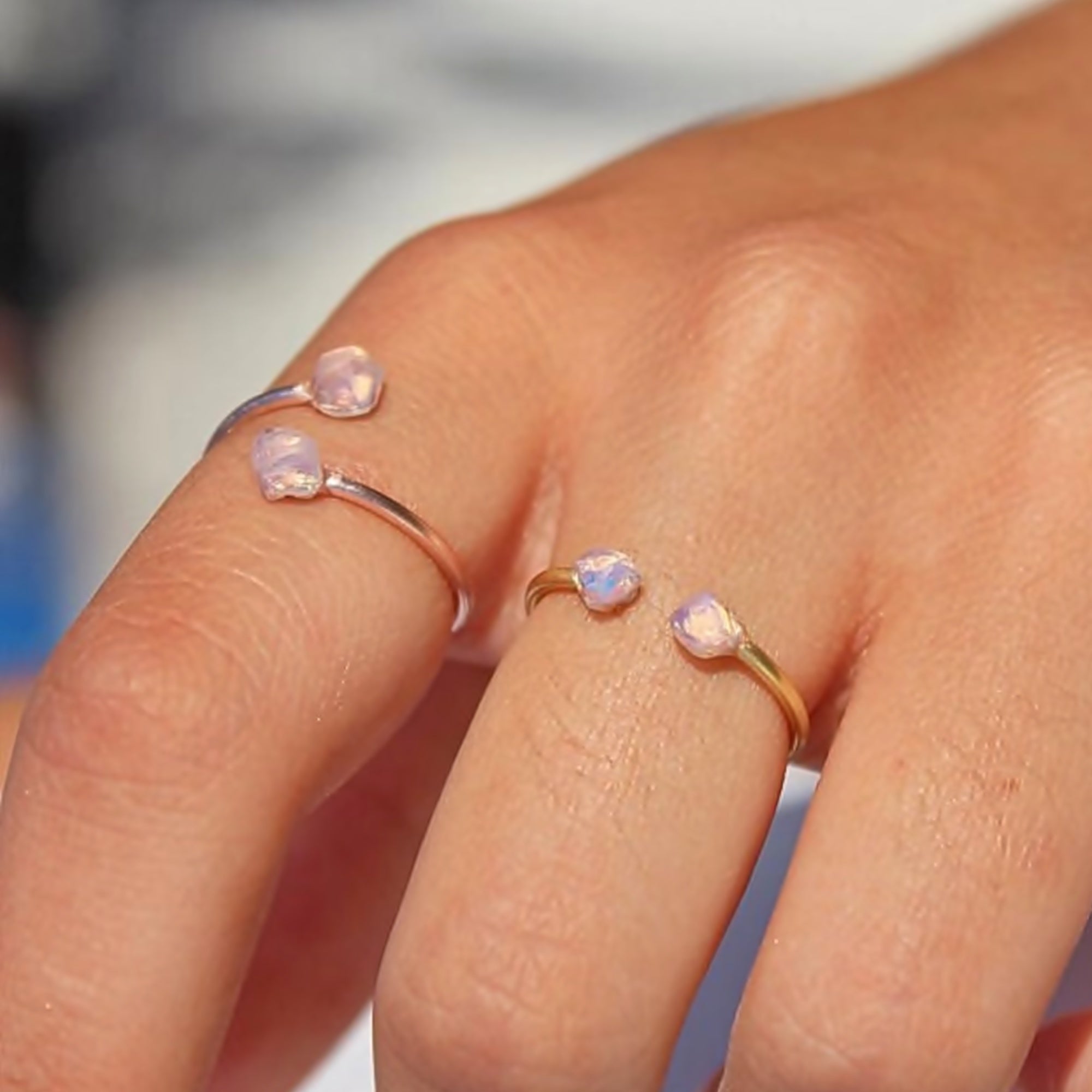 Rainbow Opal Ring