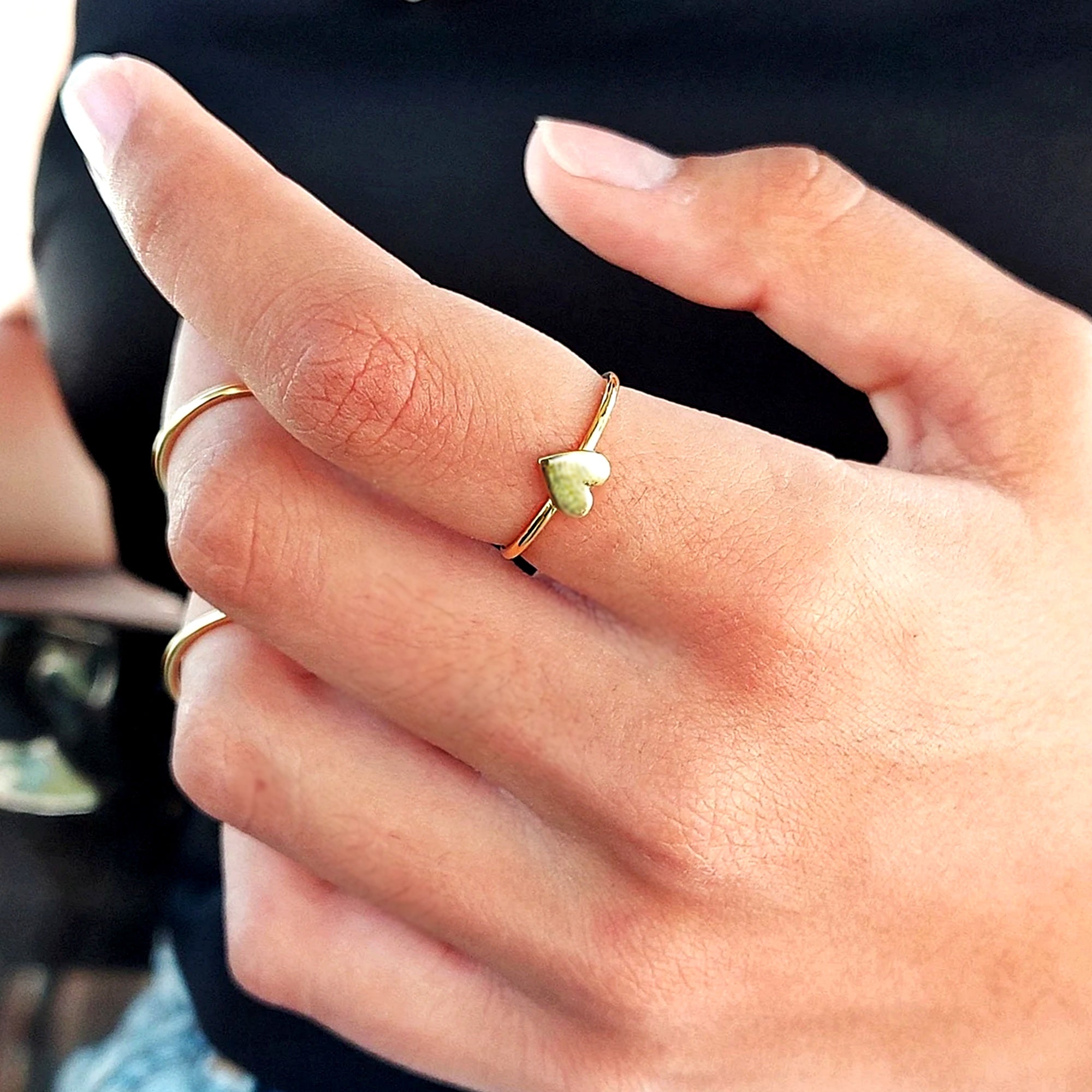 Dainty Initial Ring