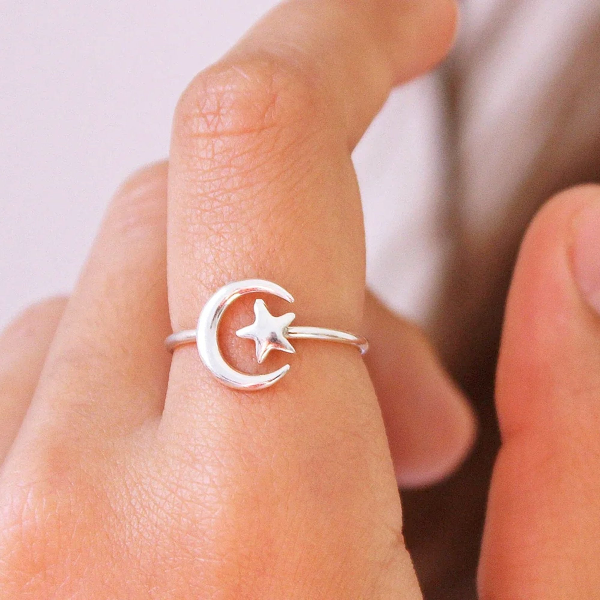 Star & Moon Ring