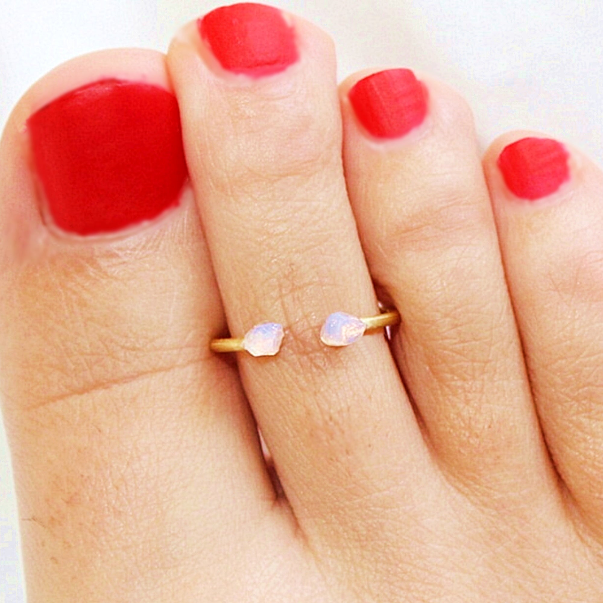 Raw Stone Toe Ring