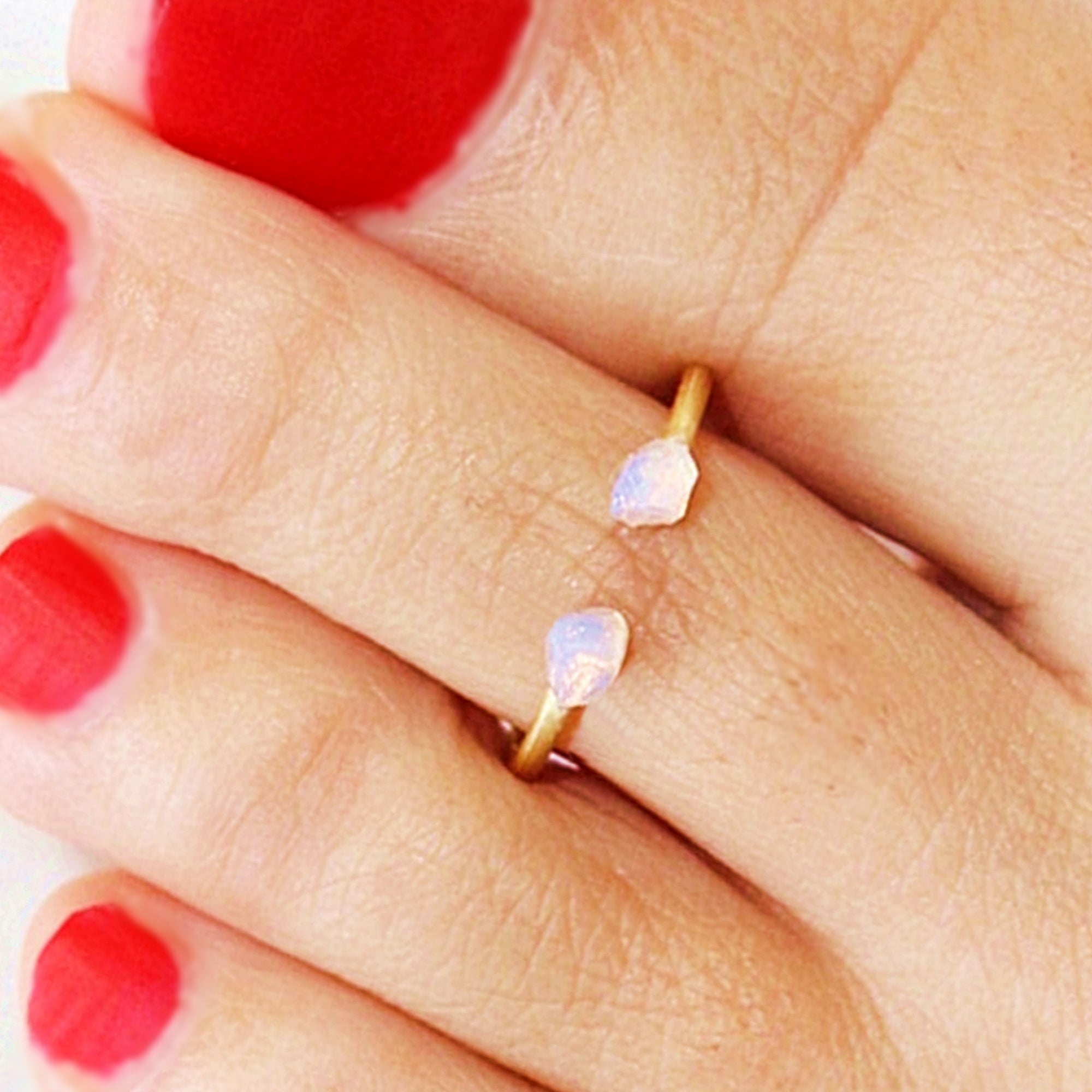 Raw Stone Toe Ring