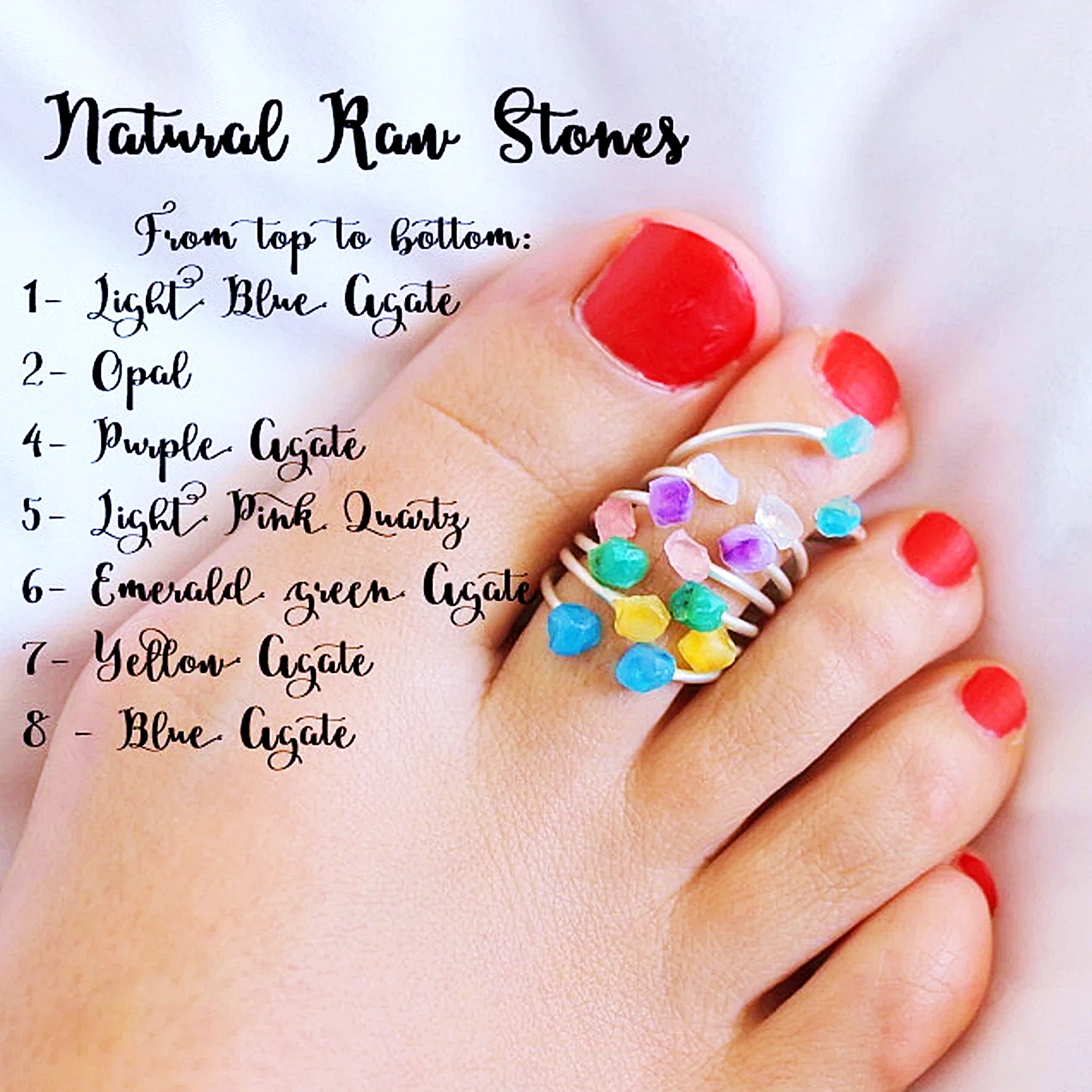 Raw Stone Toe Ring