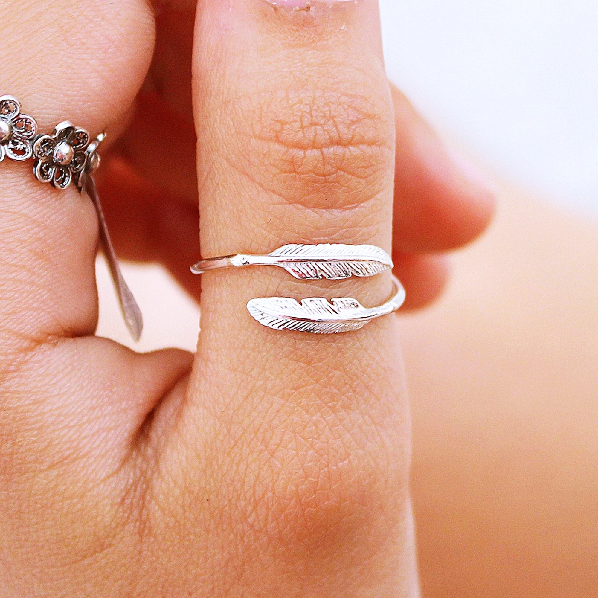 Feather Thumb Ring