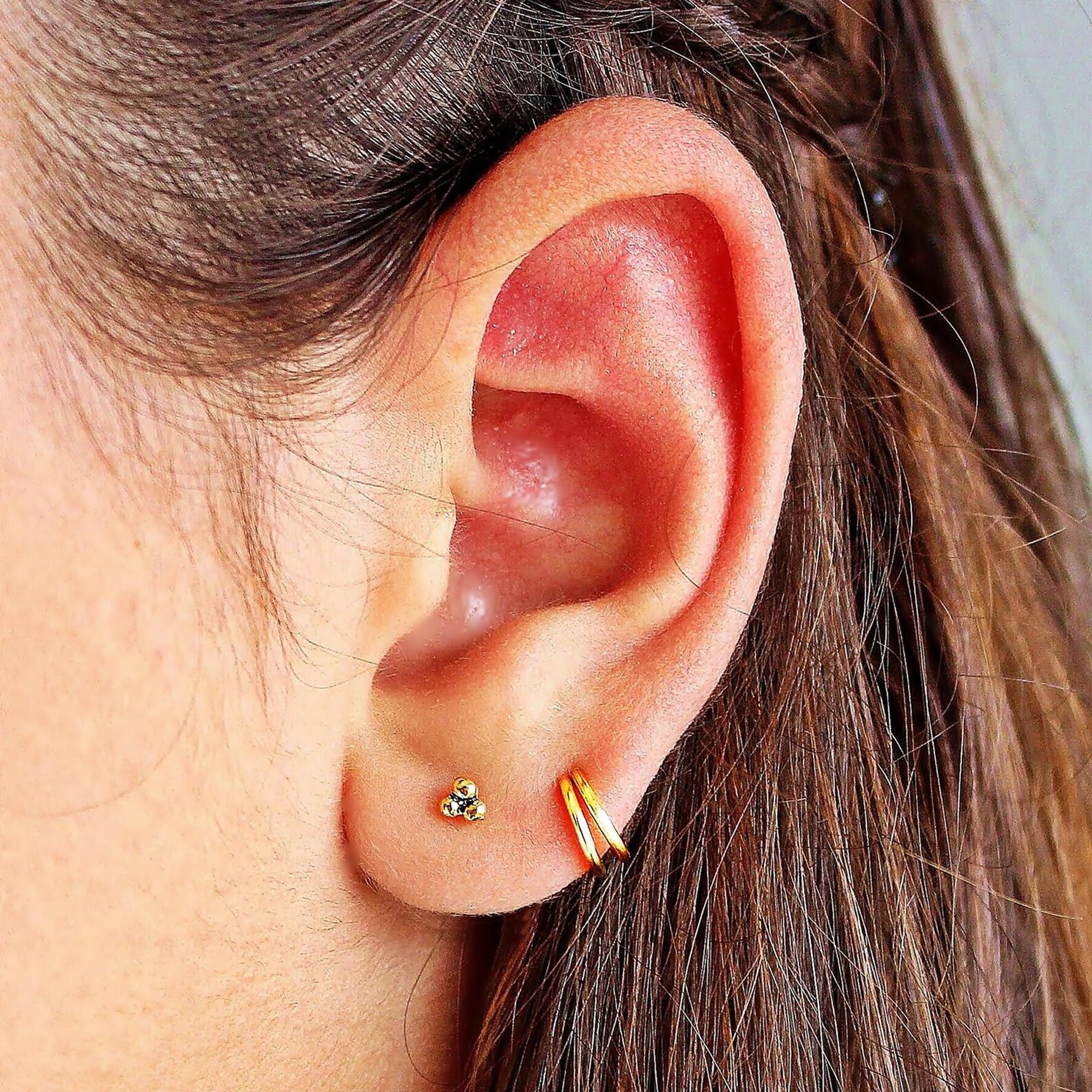 9k Gold Hoop Earrings