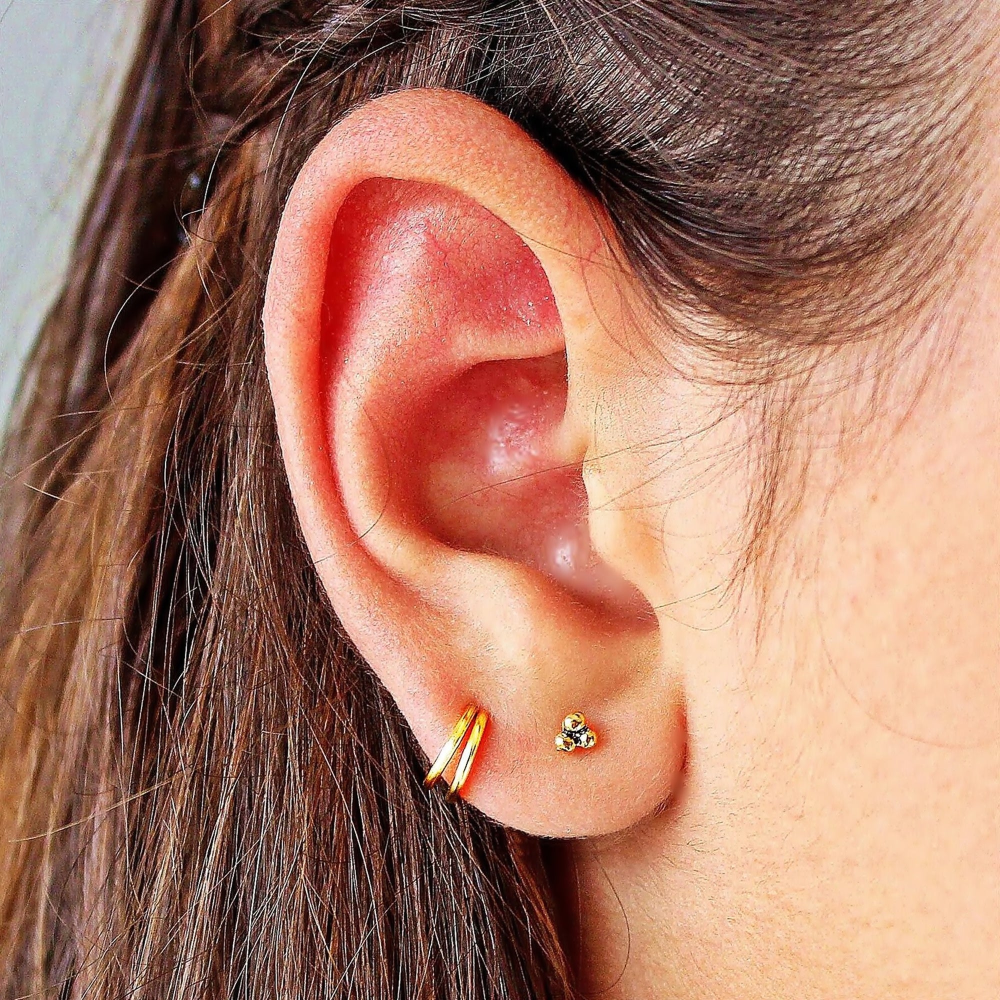 9k Gold Hoop Earrings