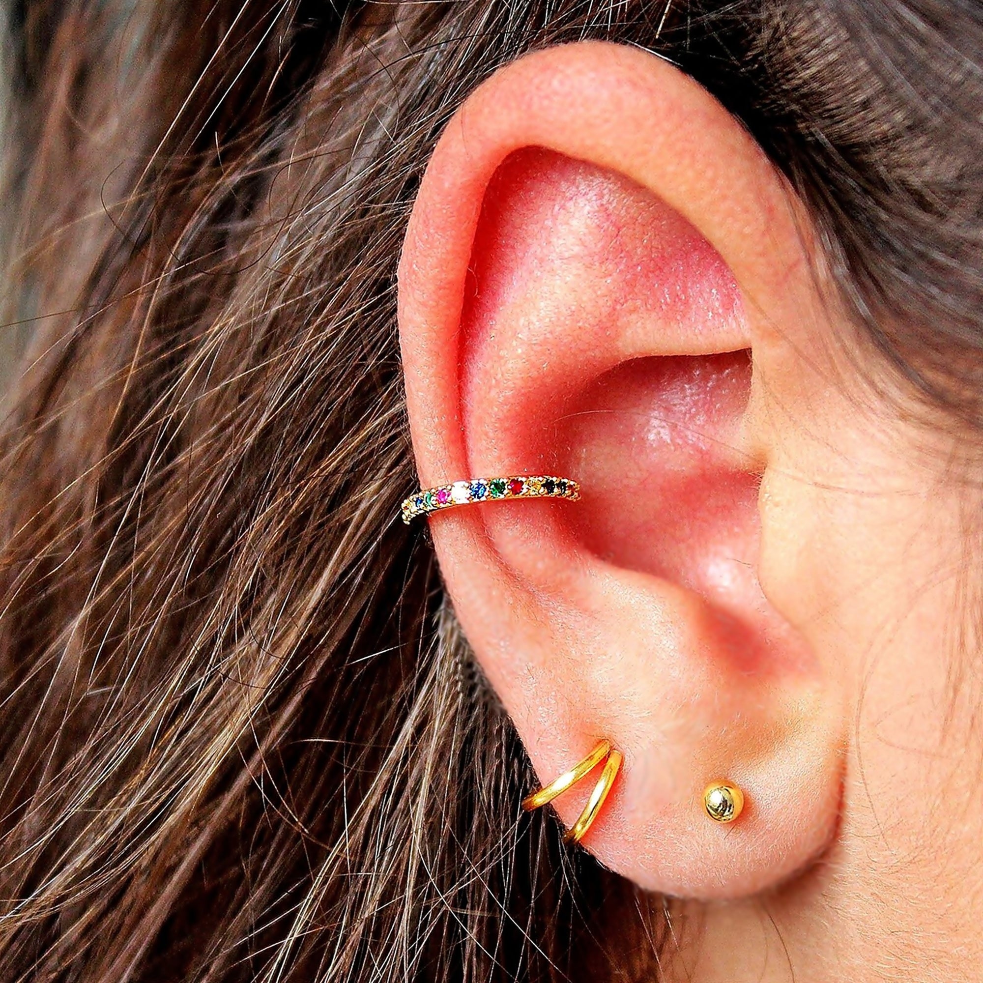 9k Gold Hoop Earrings