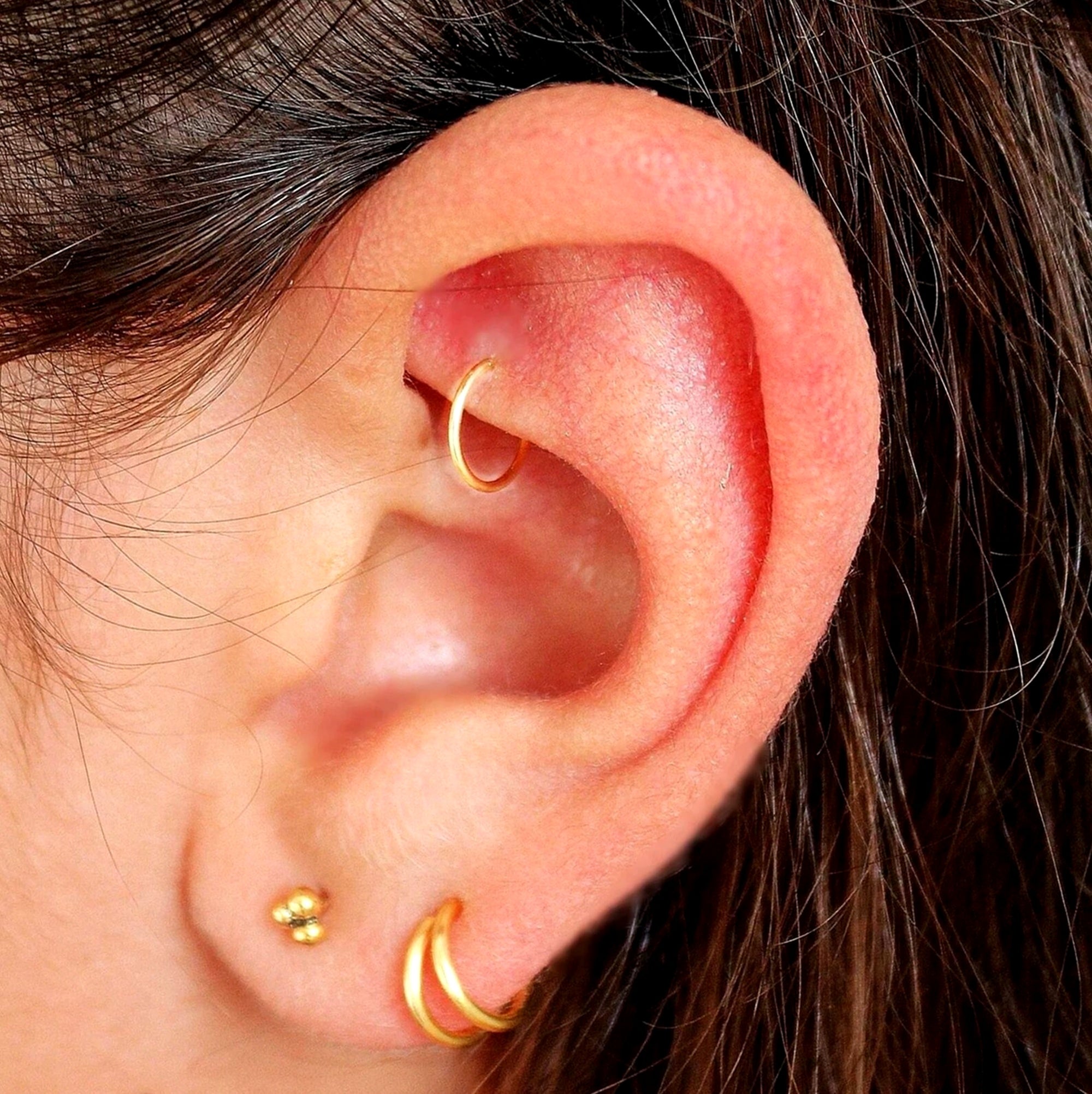 9k Gold Hoop Earrings