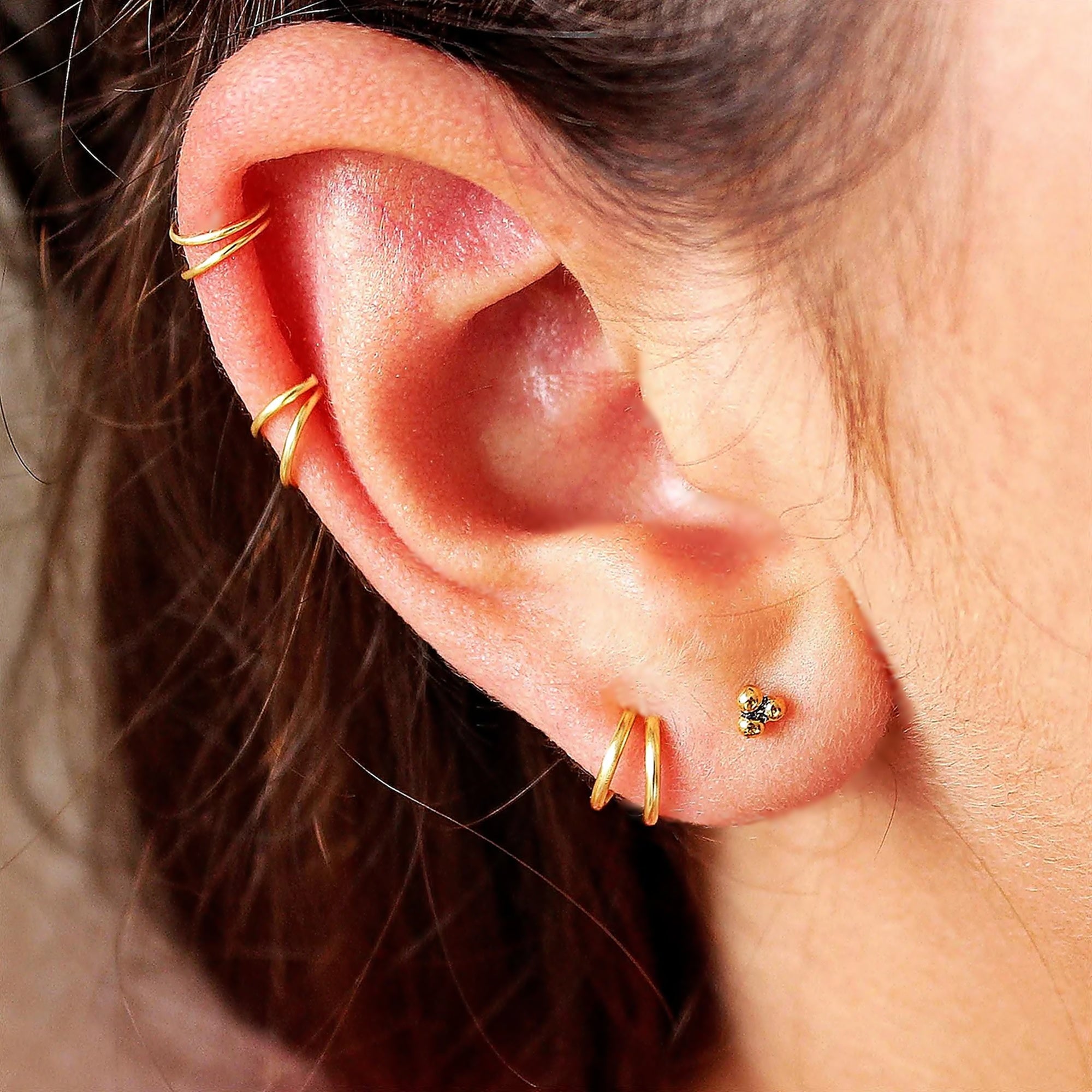 9k Gold Hoop Earrings