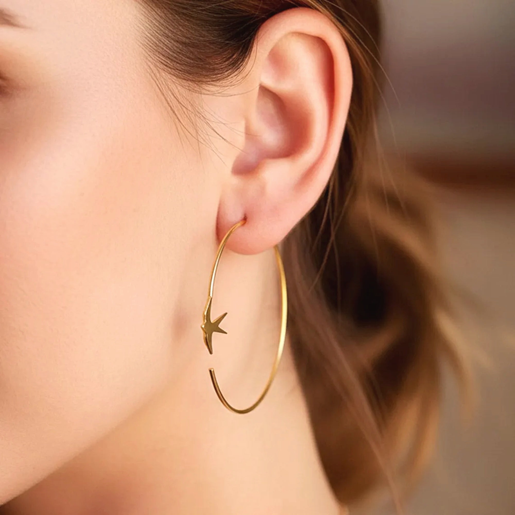 Swallow Hoop Earrings