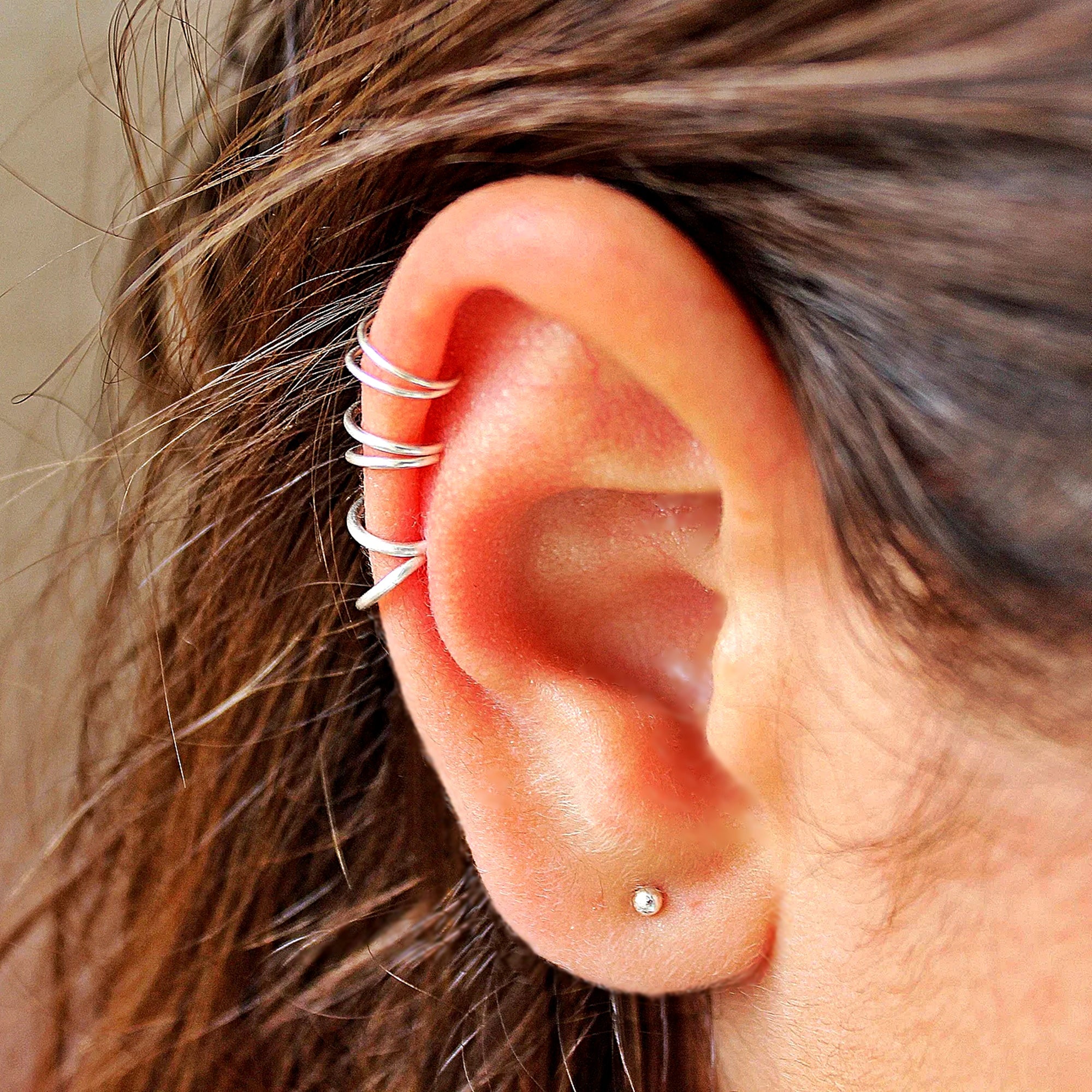 Pair of Sterling Silver Cartilage Hoops