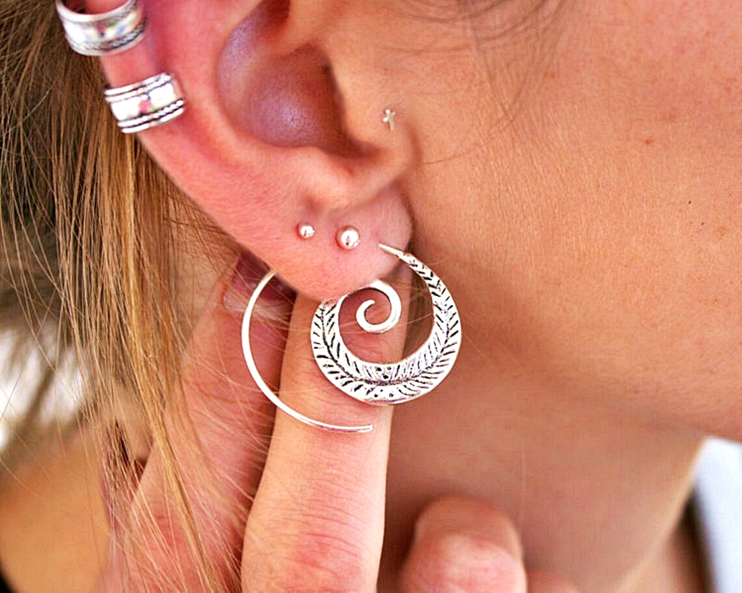 Brincos Espiral Tribal
