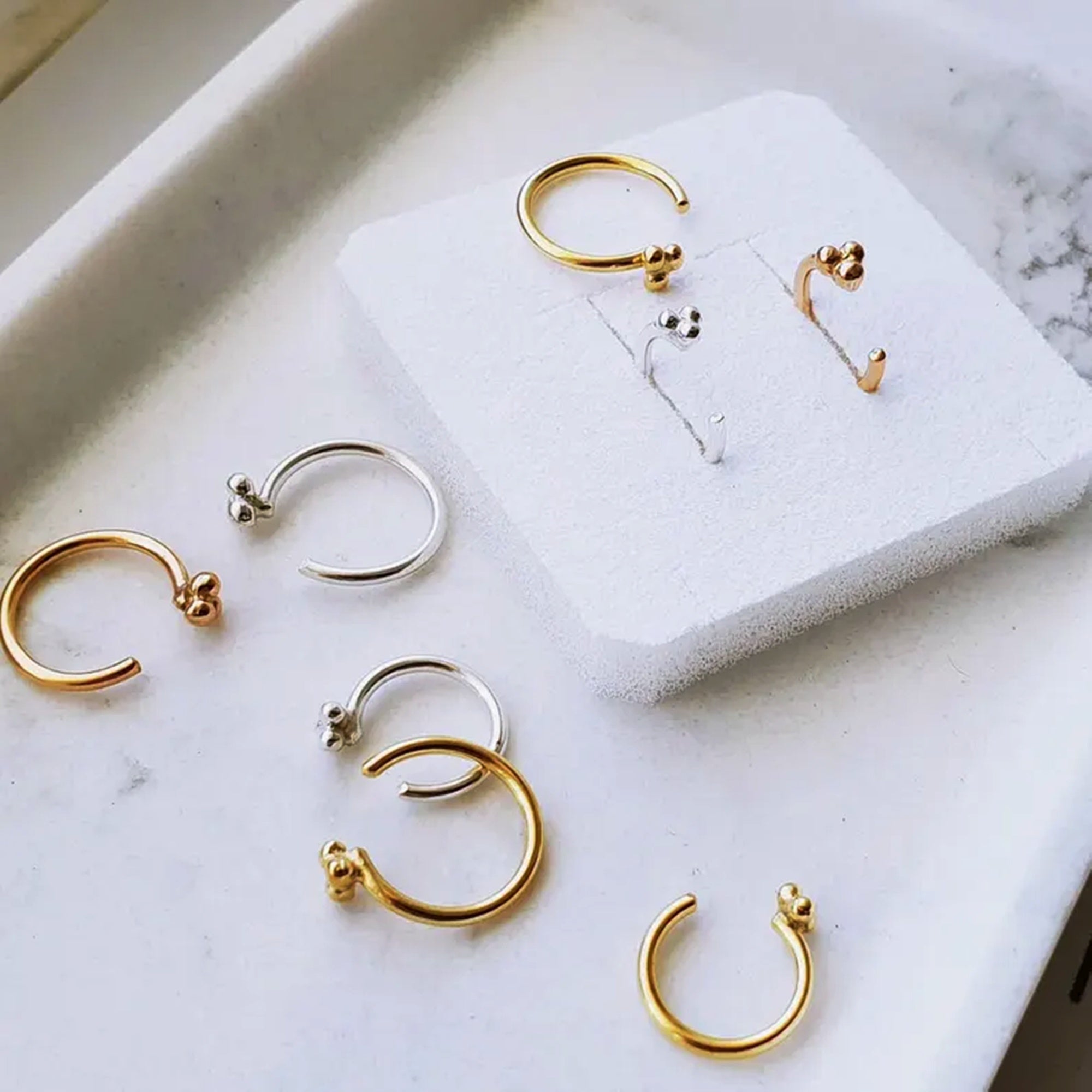Triball Huggie Earrings