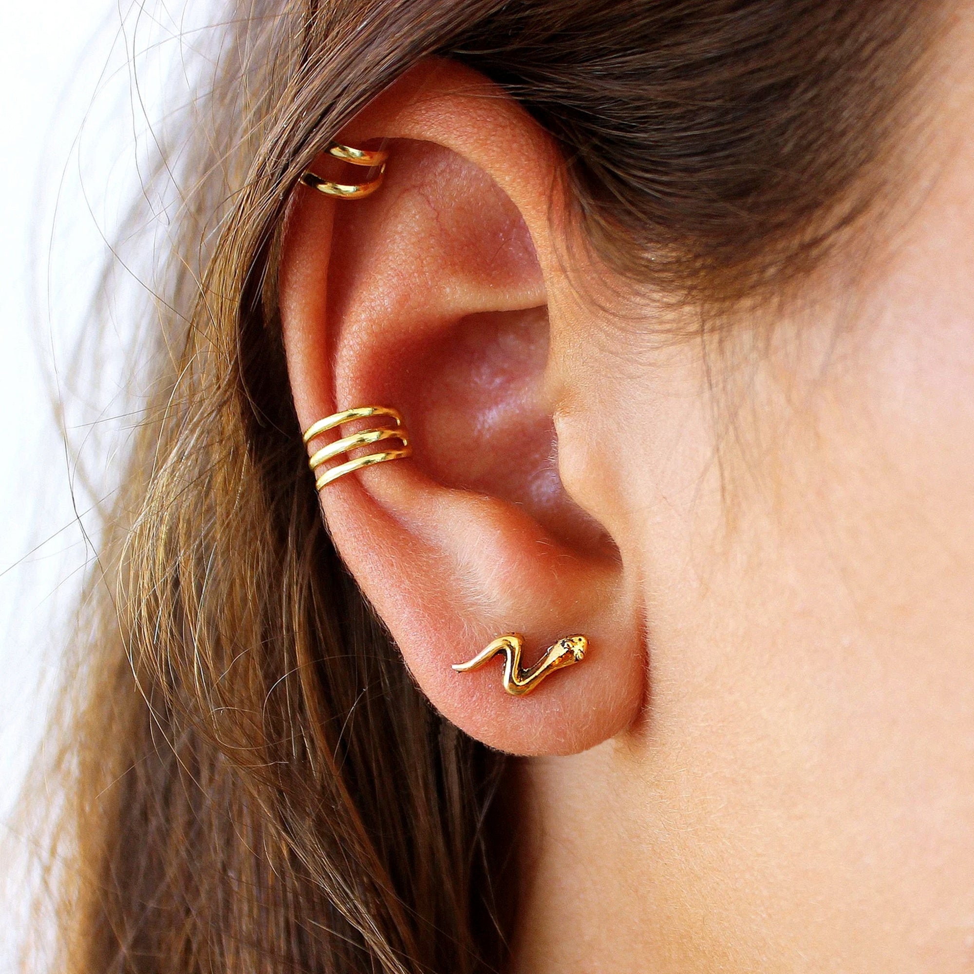 Tiny Snake Stud Earrings