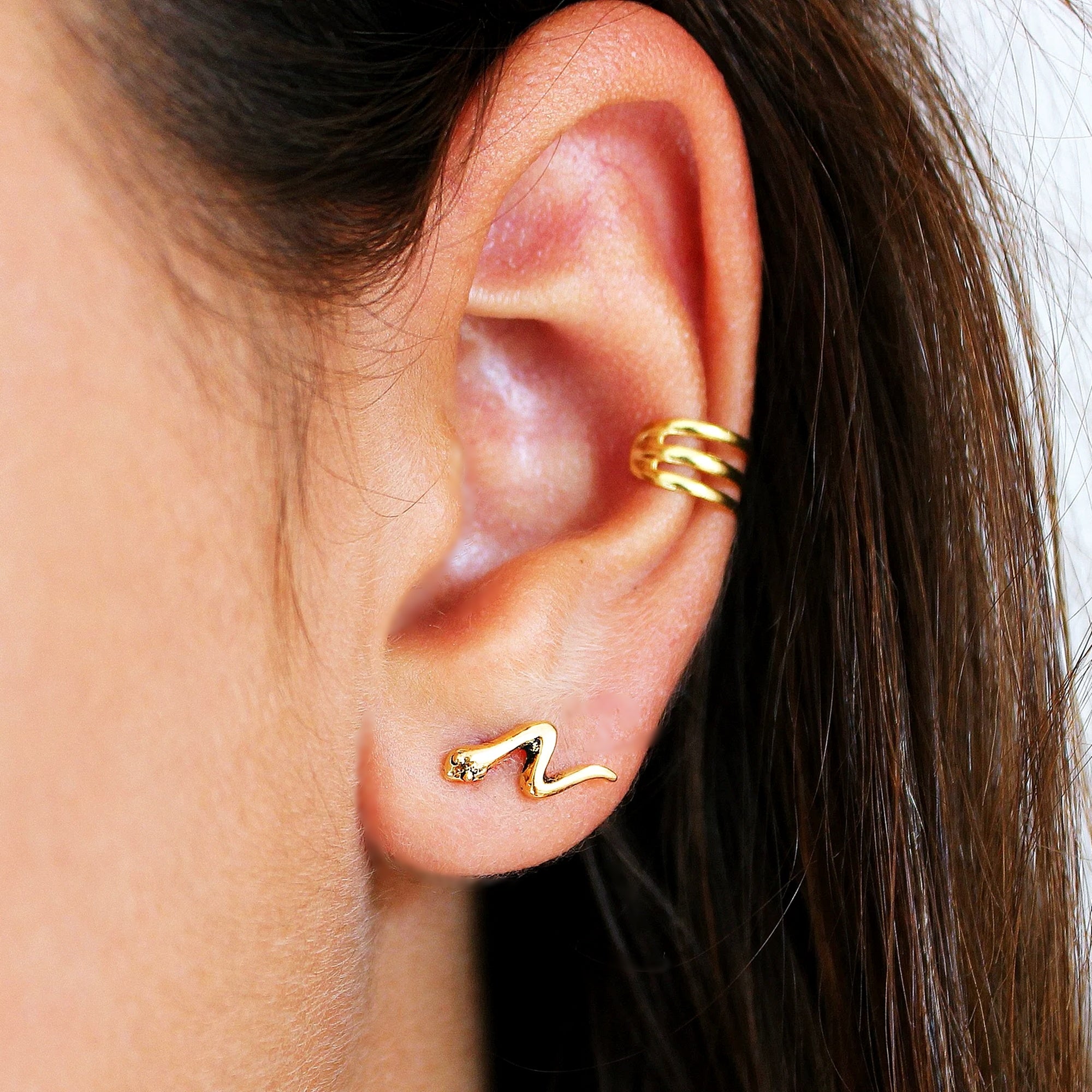 Tiny Snake Stud Earrings