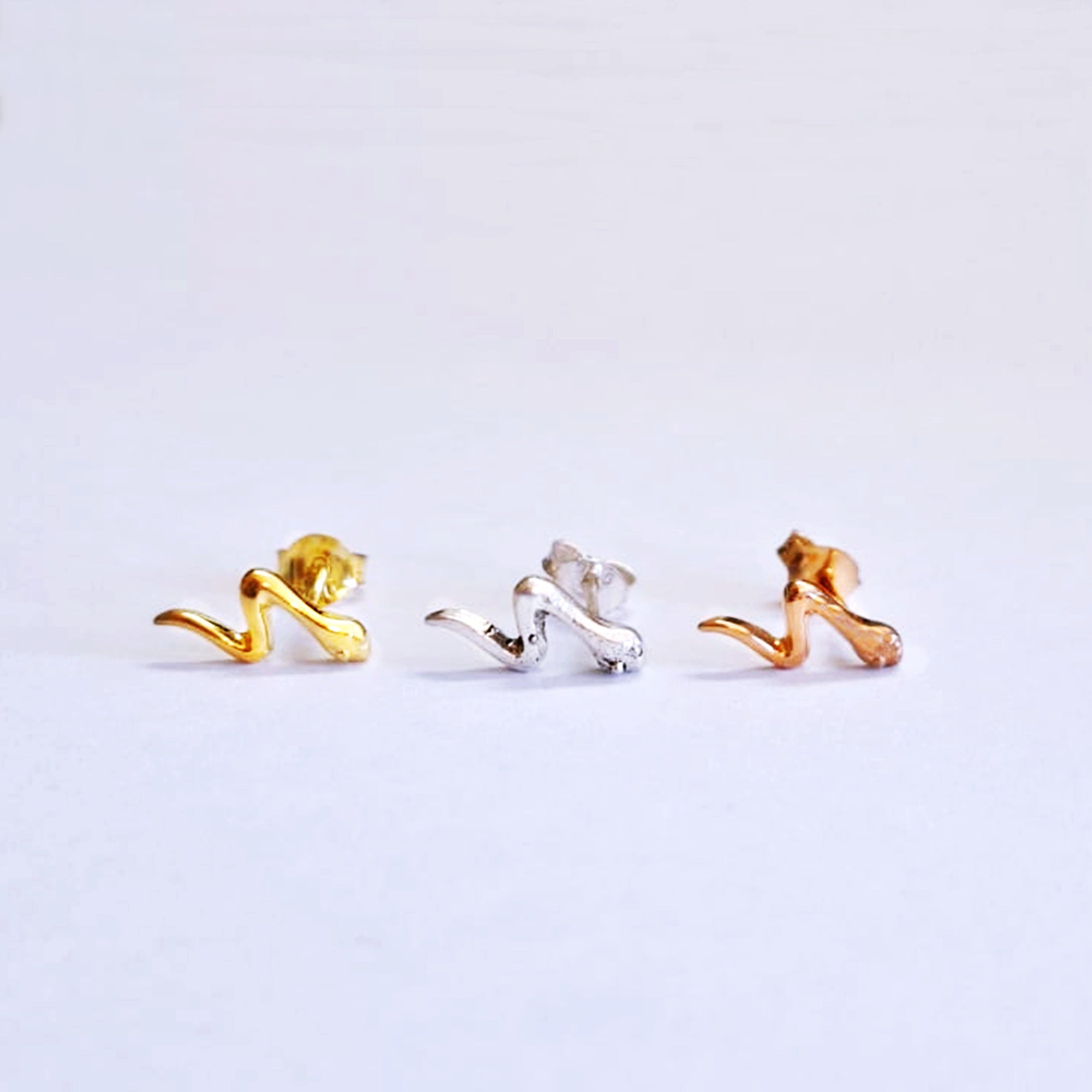 Tiny Snake Stud Earrings