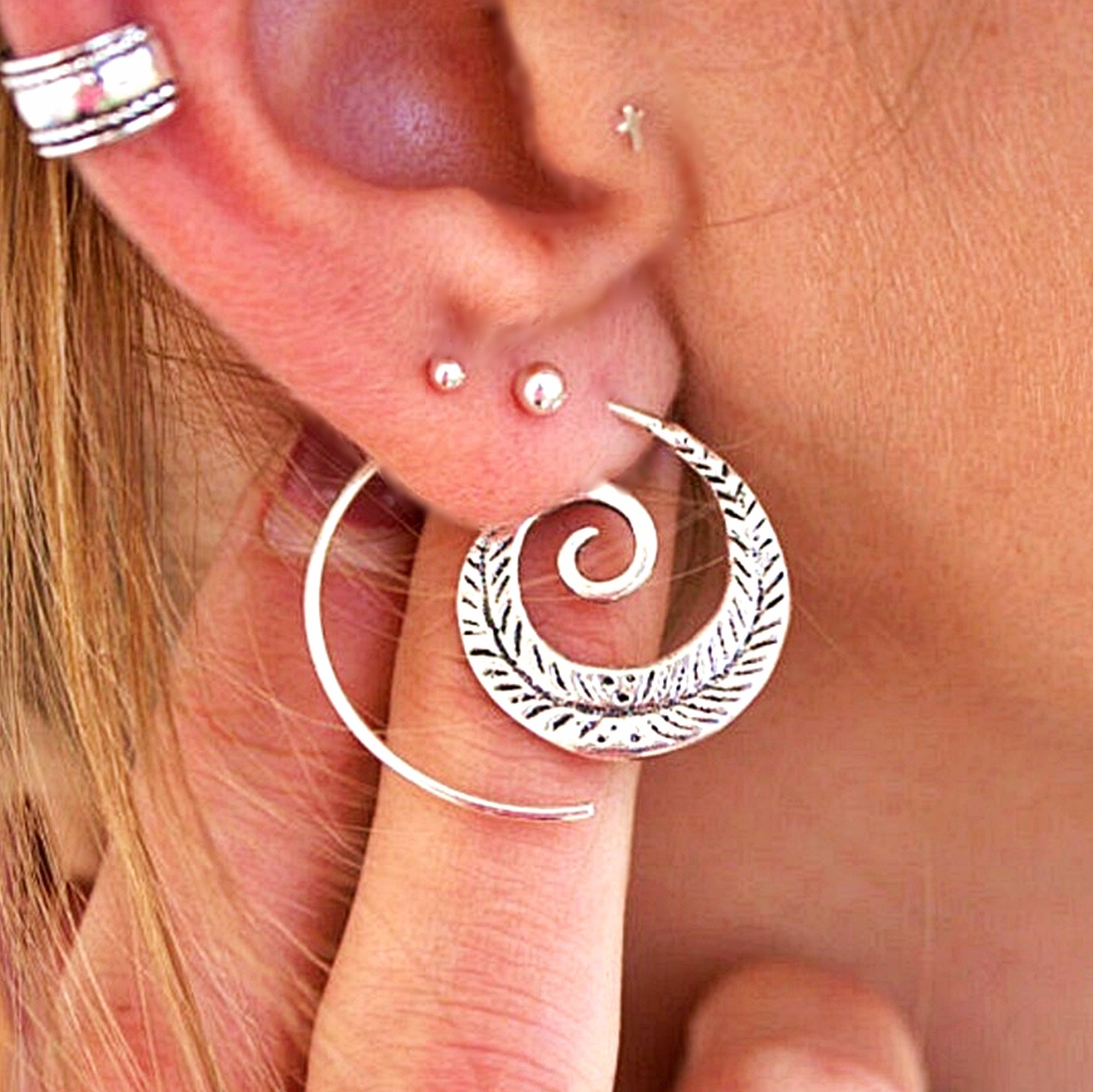 Brincos Espiral Tribal