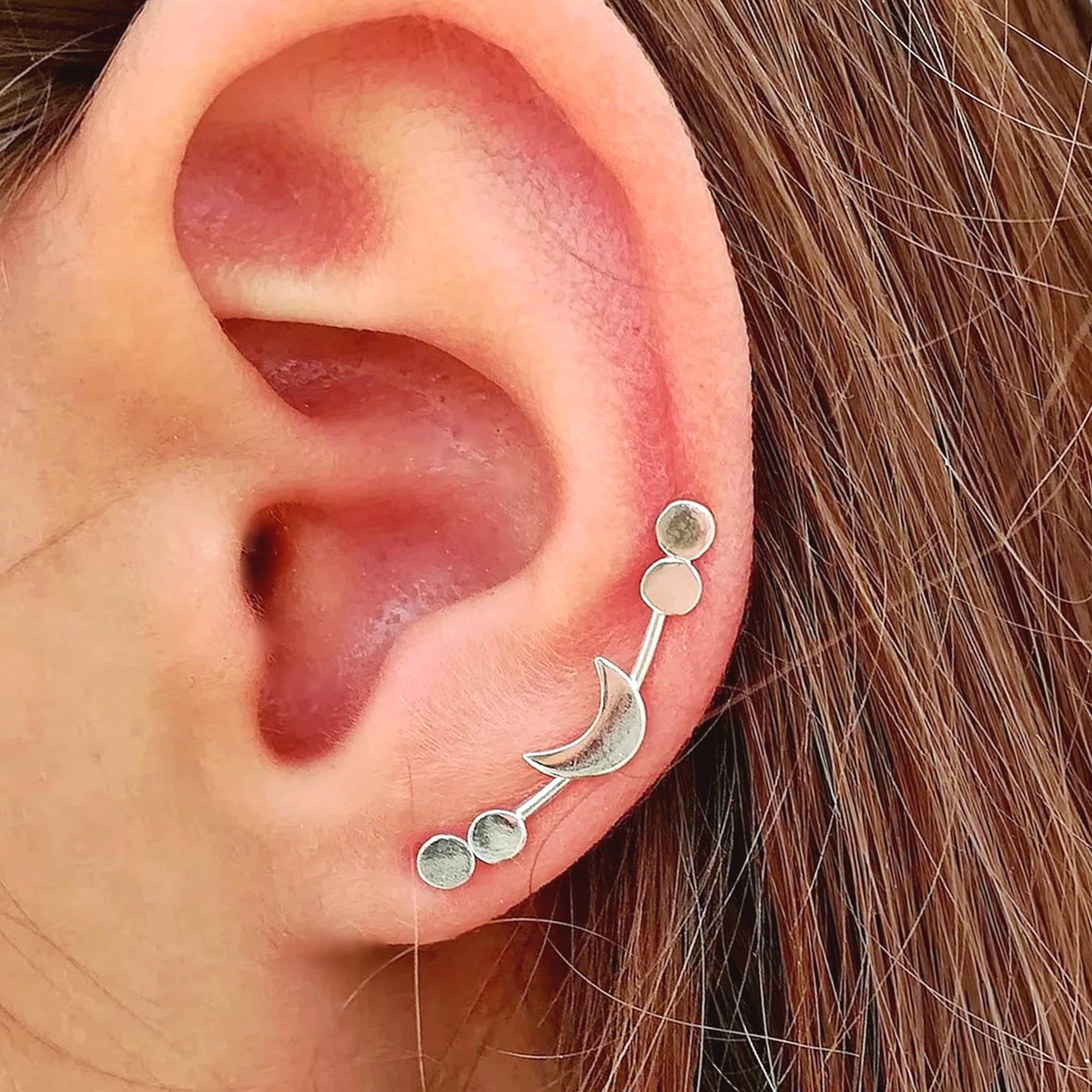 Moon Phases Climber Earring