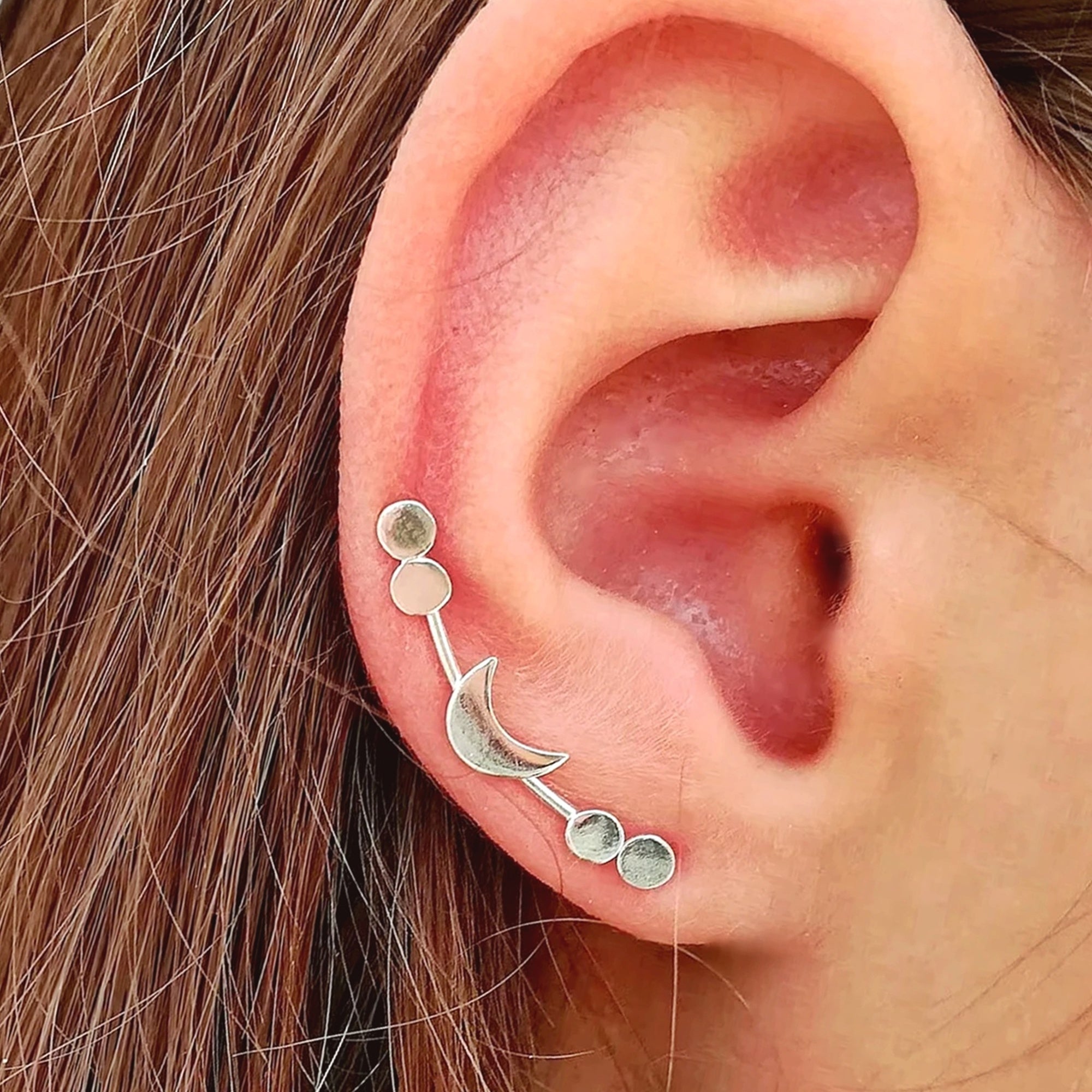 Moon Phases Climber Earring