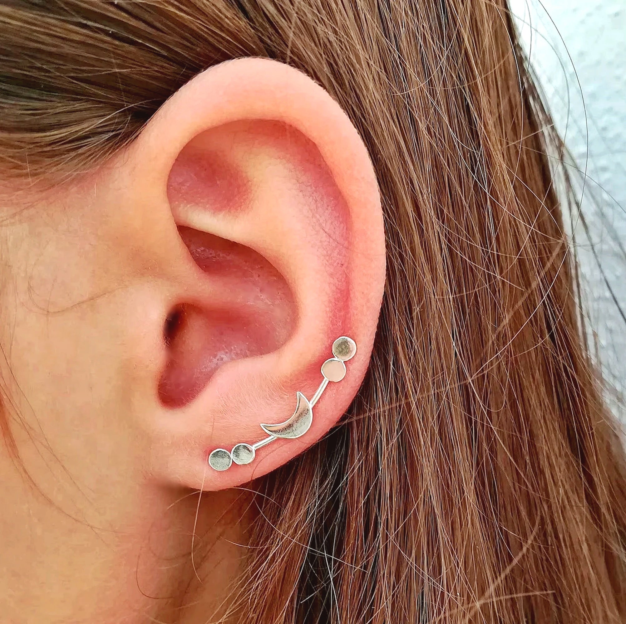 Moon Phases Climber Earring