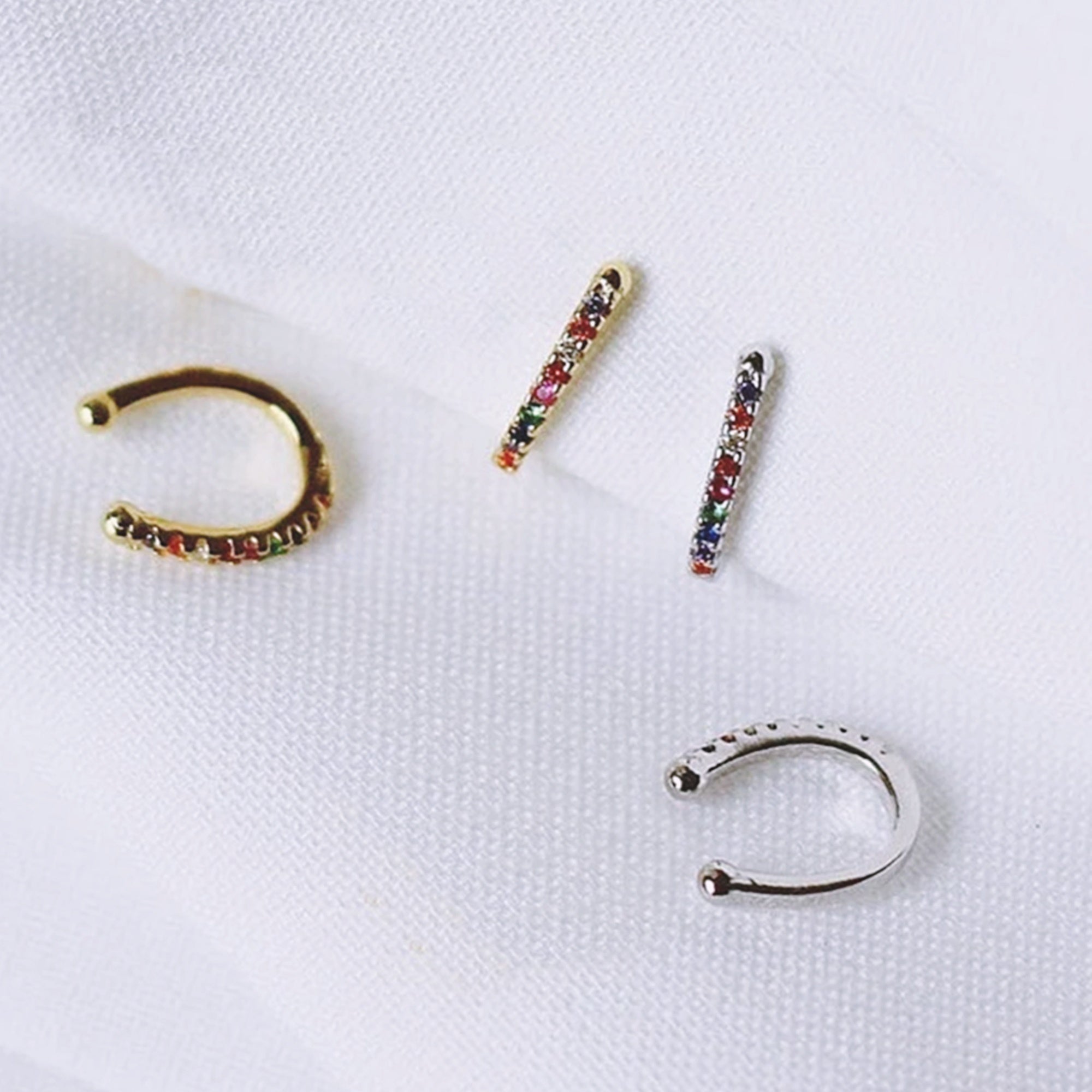 Ear Cuff Brilhantes Nariz