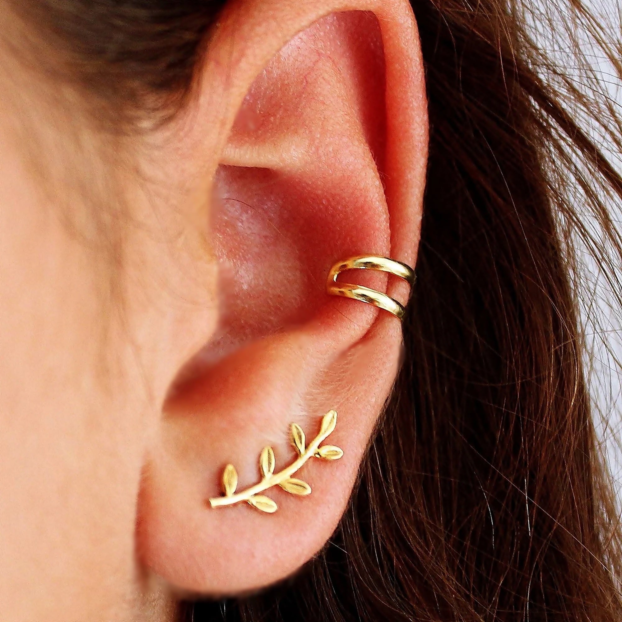 Leaf Climber Lobe Earring