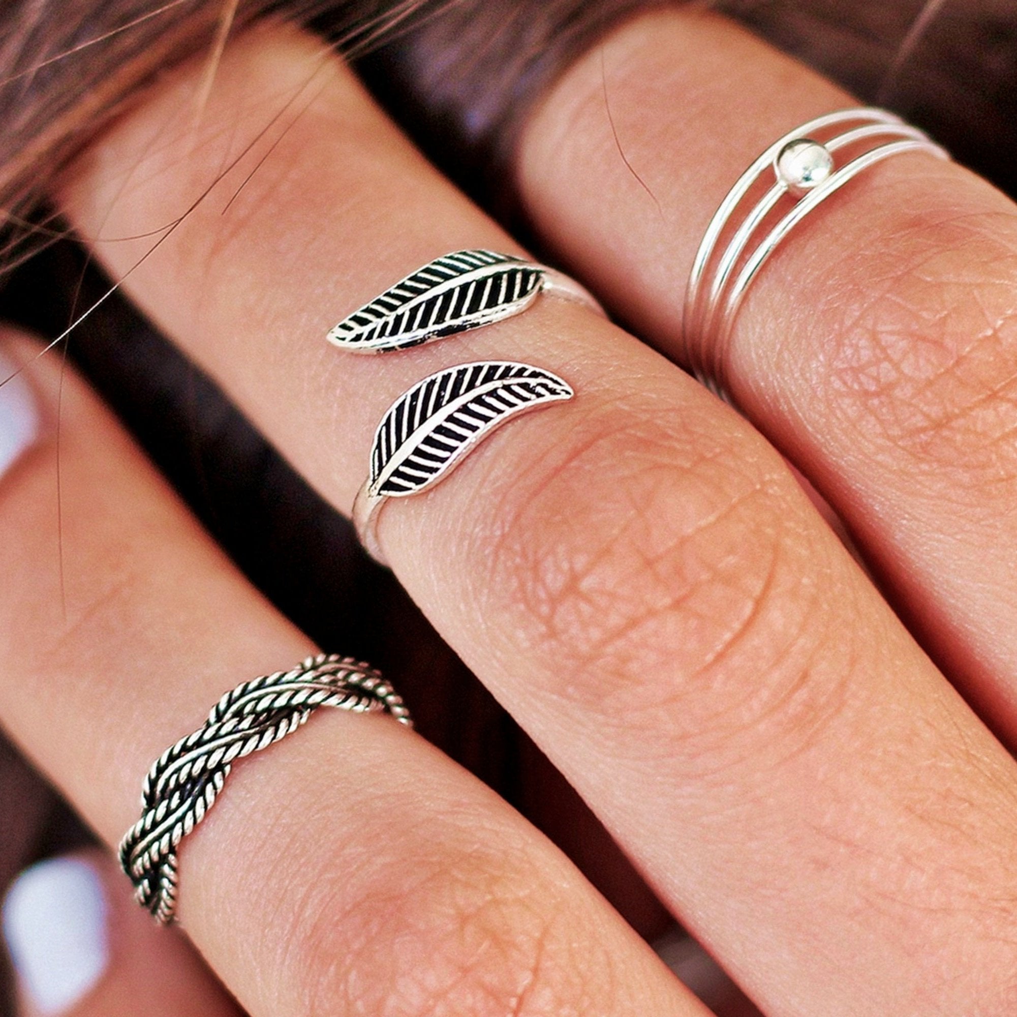 Triple Band Midi Ring