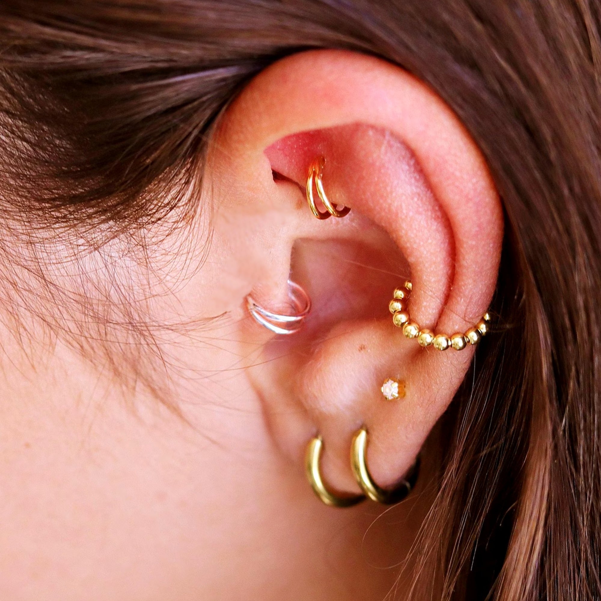 Double Hoop Tragus Earring