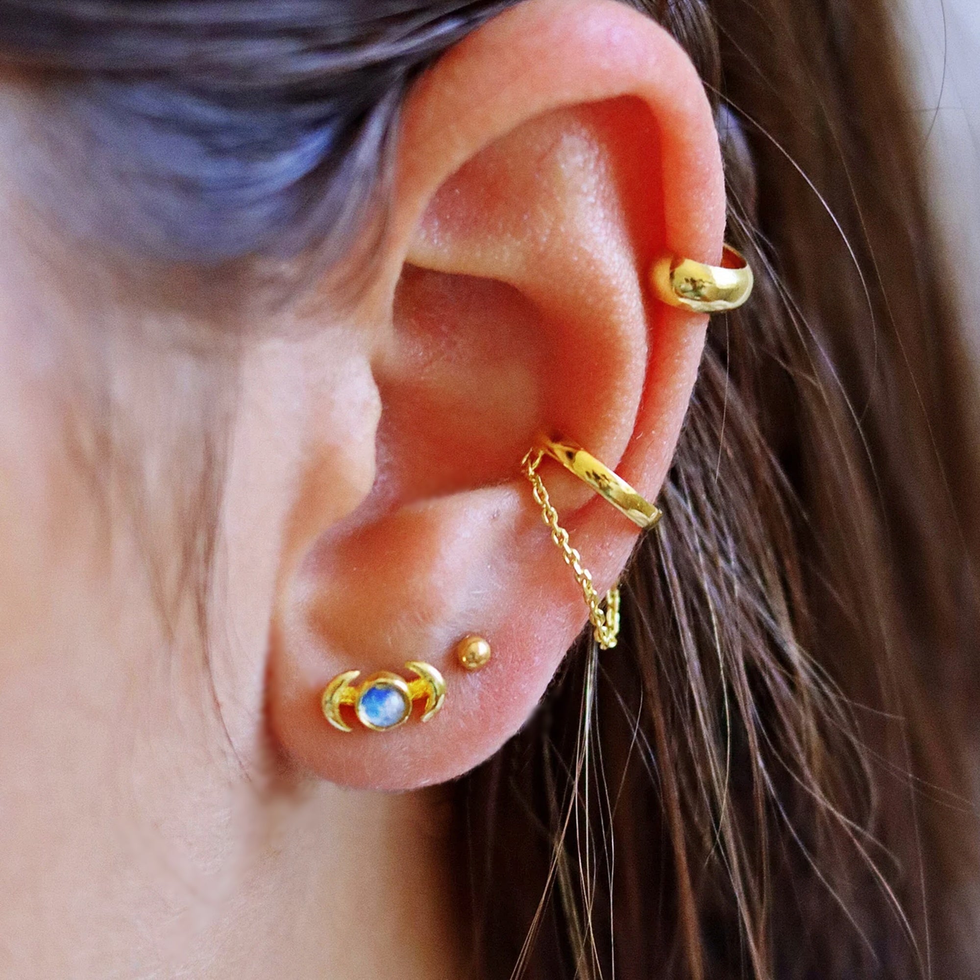 Rainbow Moonstone Earrings