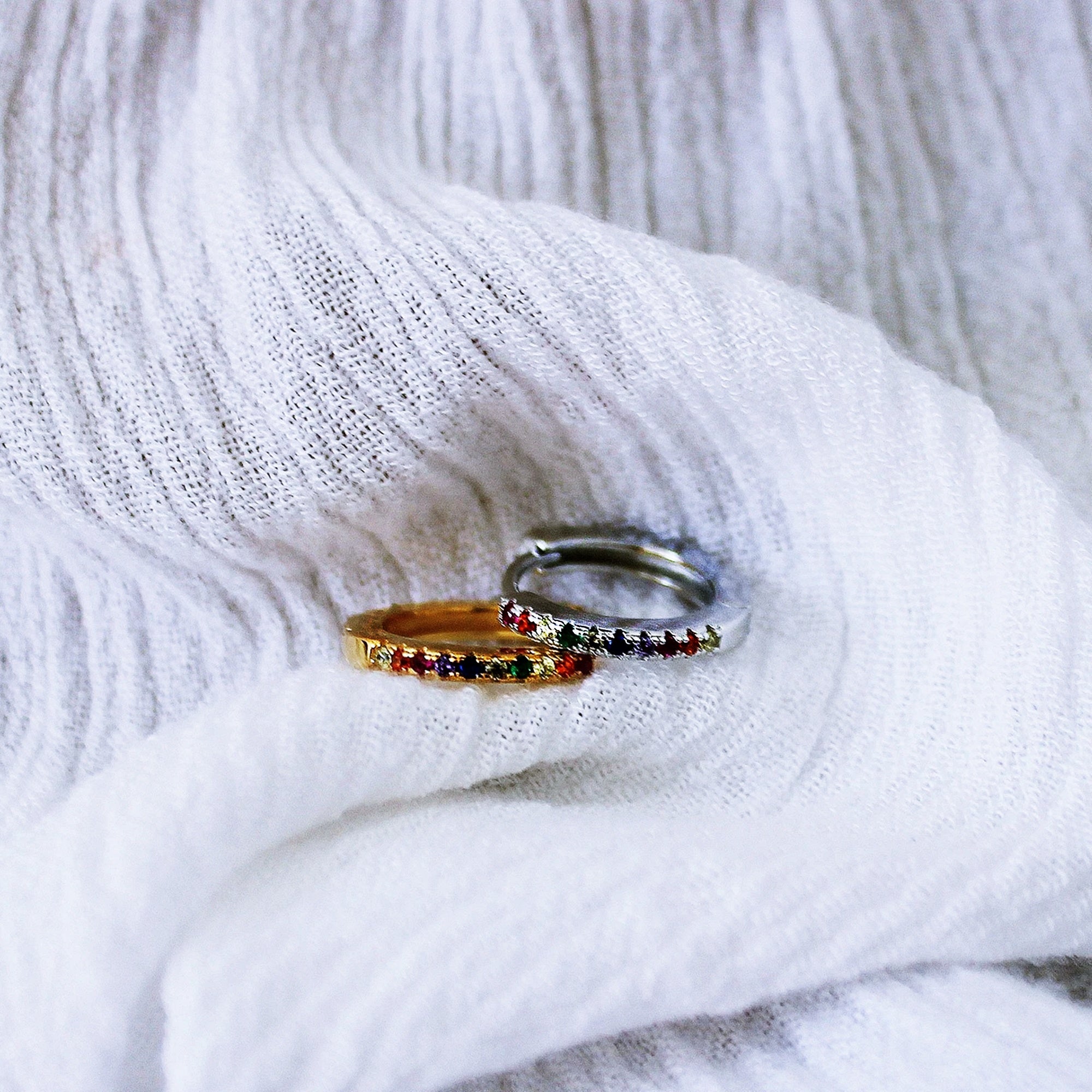 Small Hoop Earrings - CZ