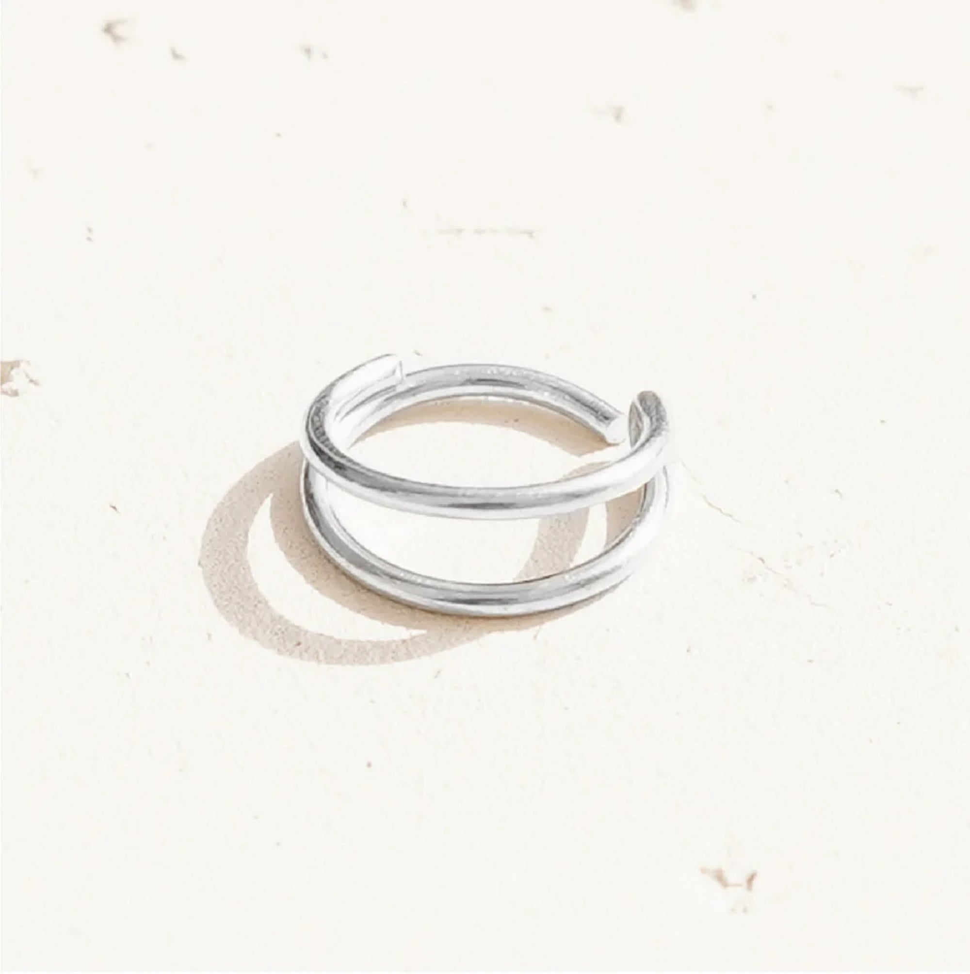 Double Hoop Helix Earring Gold - TinyBox Jewelry