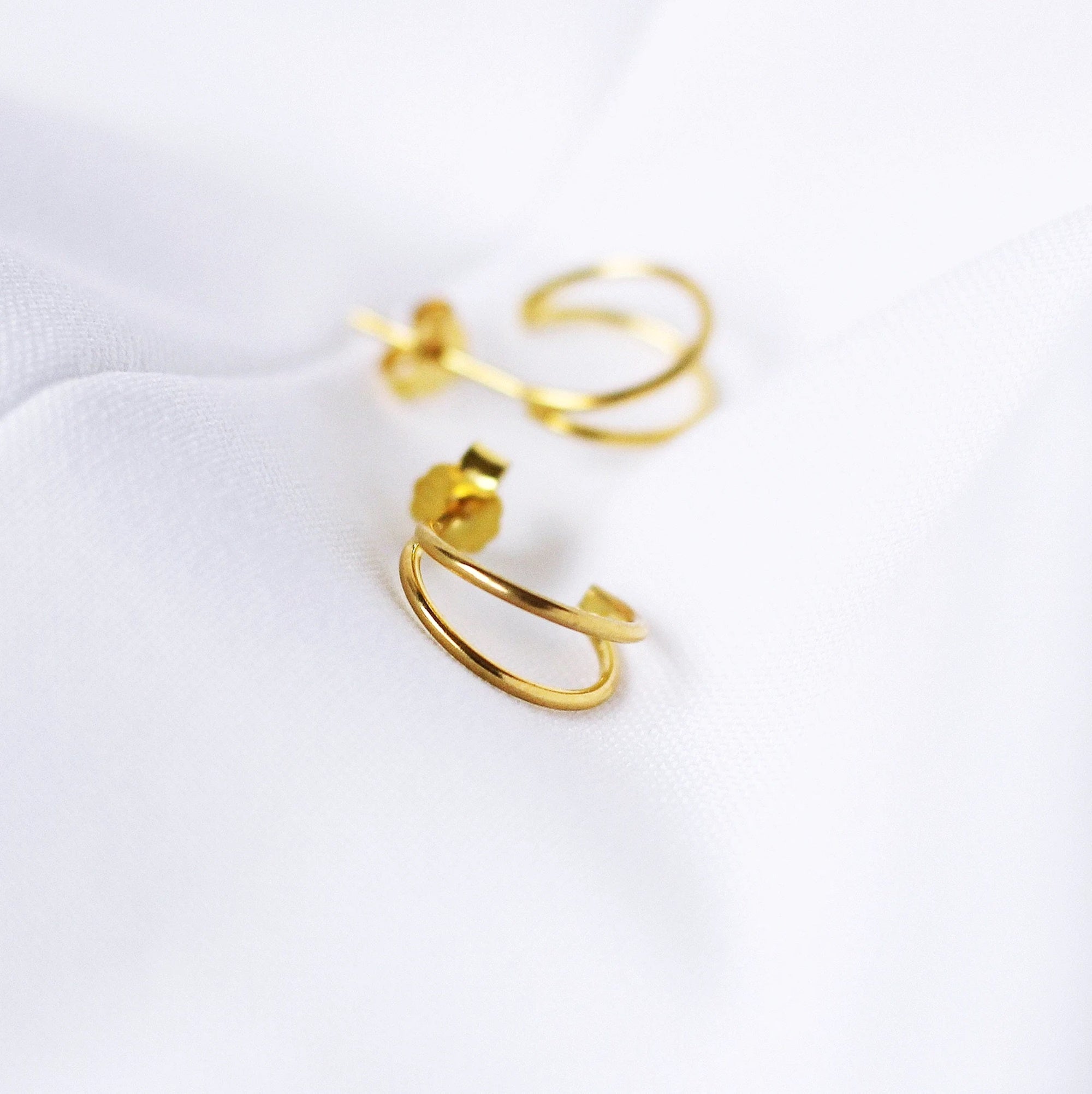 Double Hoop Lobe Earrings - TinyBox Jewelry
