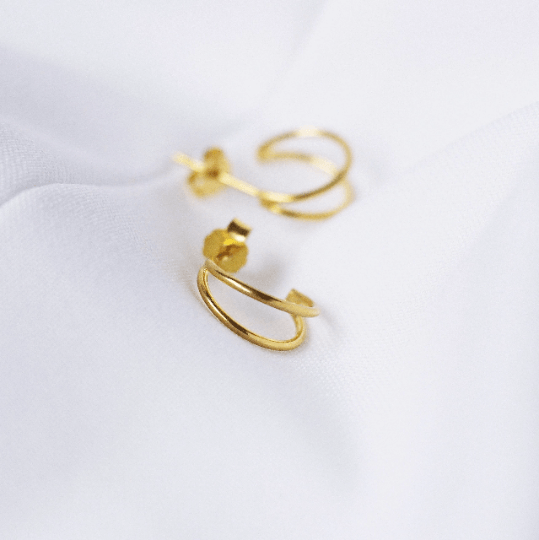 Double Hoop Lobe Earrings - TinyBox Jewelry