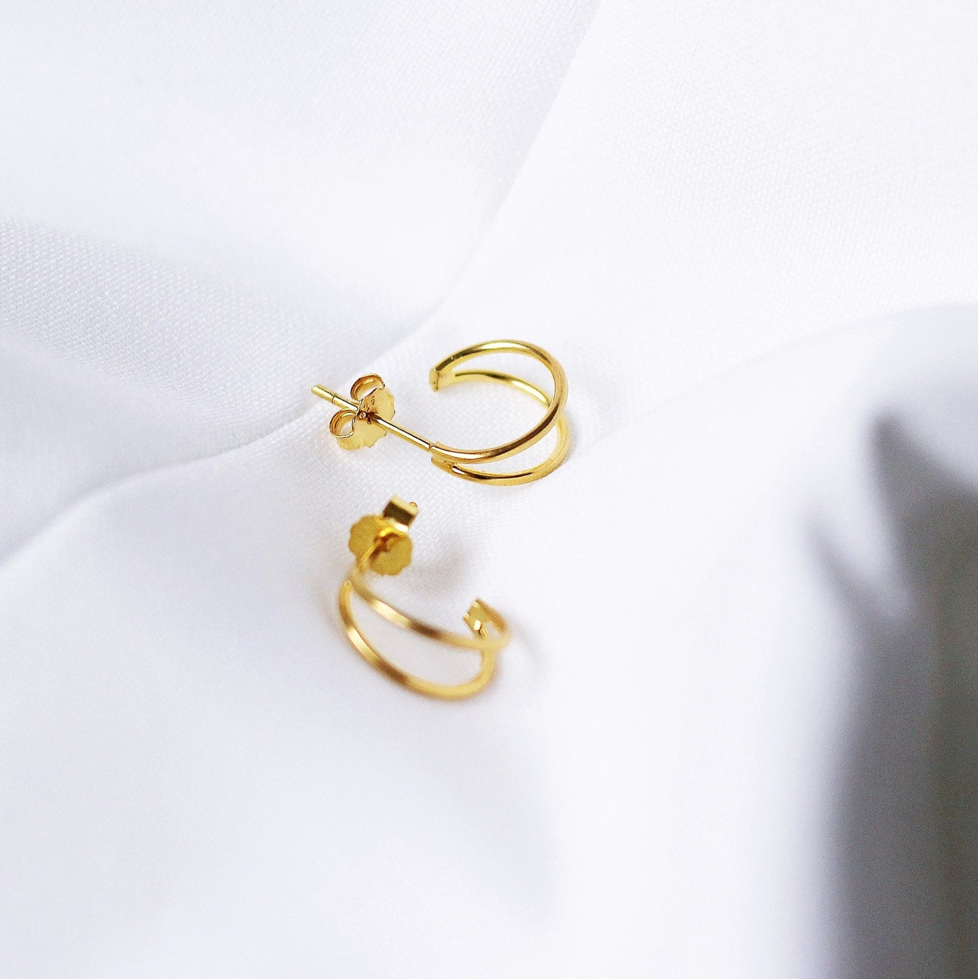 Double Hoop Lobe Earrings - TinyBox Jewelry