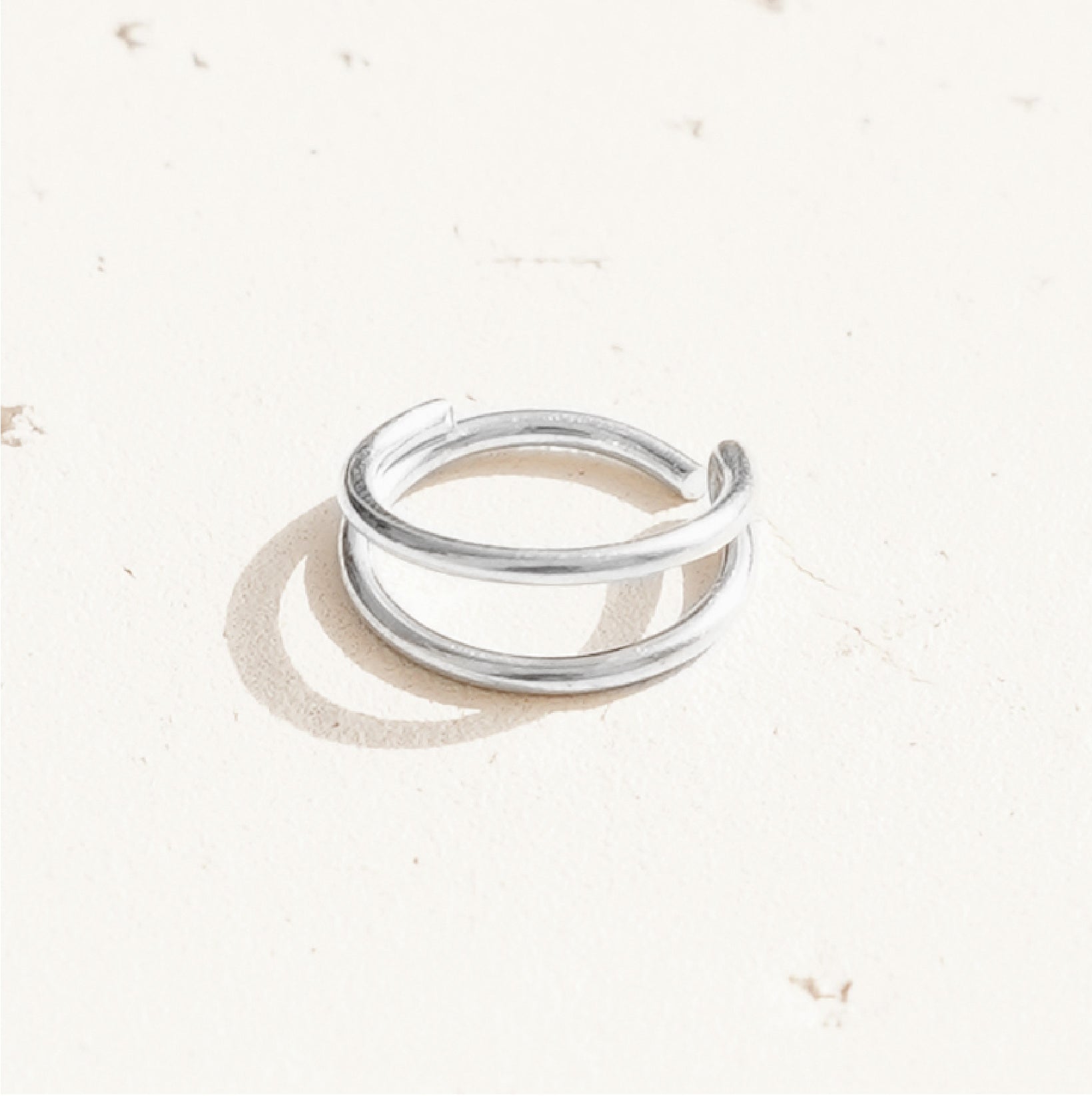 Double Nose Ring Hoop, Sterling Silver Nose Ring - TinyBox Jewelry