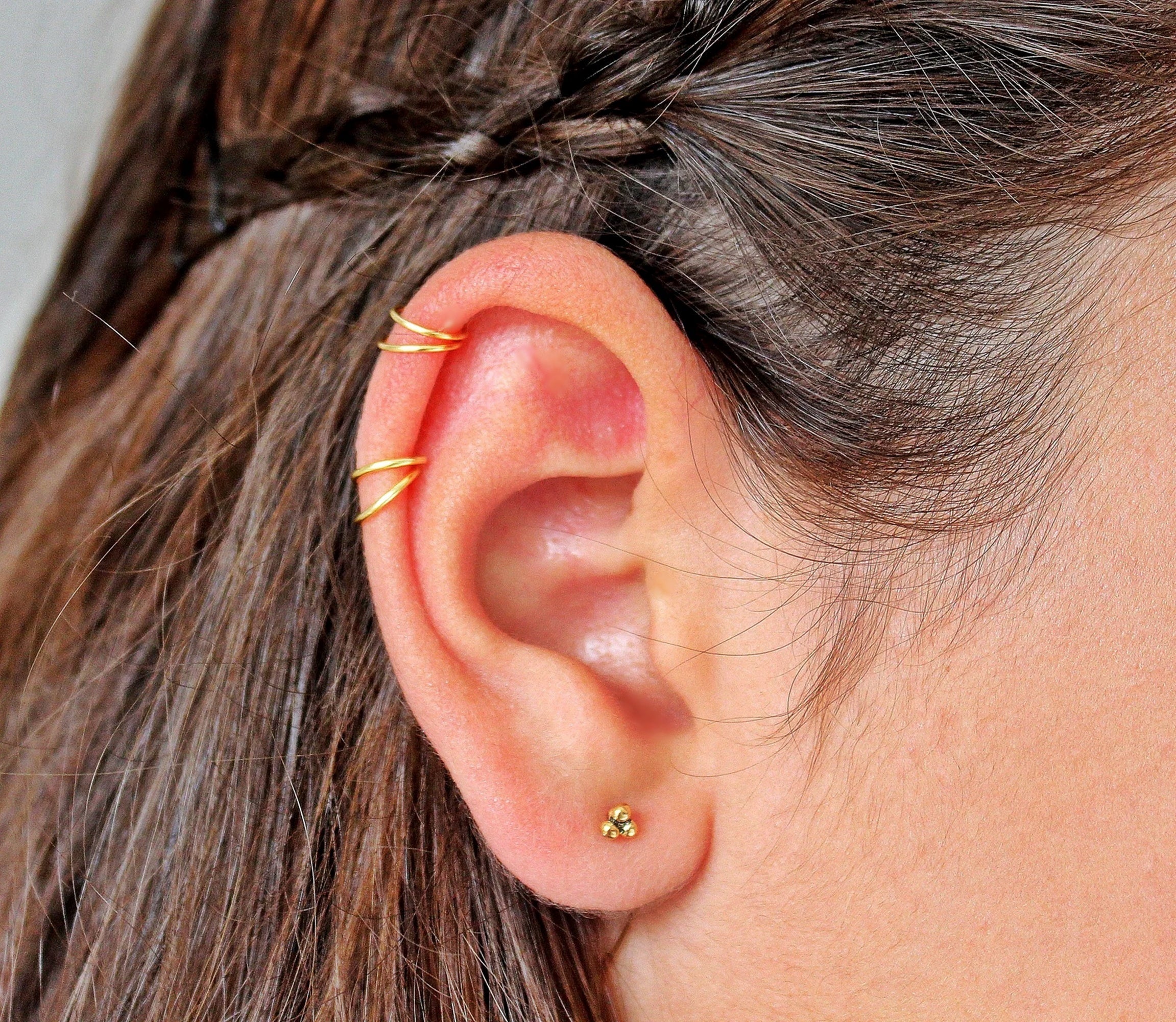 Hoop Helix Earring Silver - TinyBox Jewelry