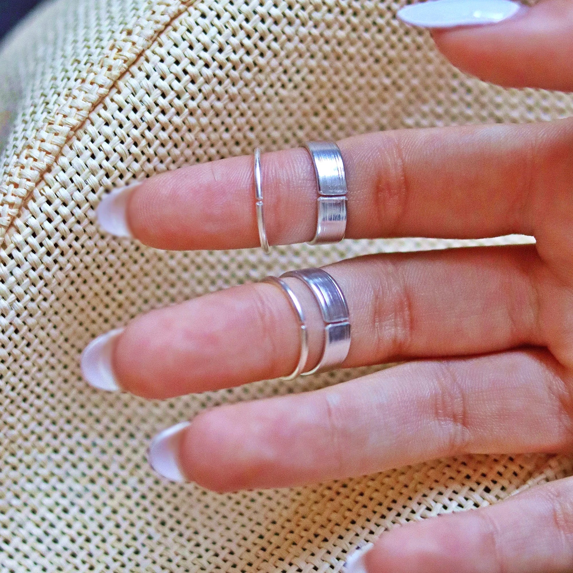Midi Stacker Rings 3 Set Silver - TinyBox Jewelry