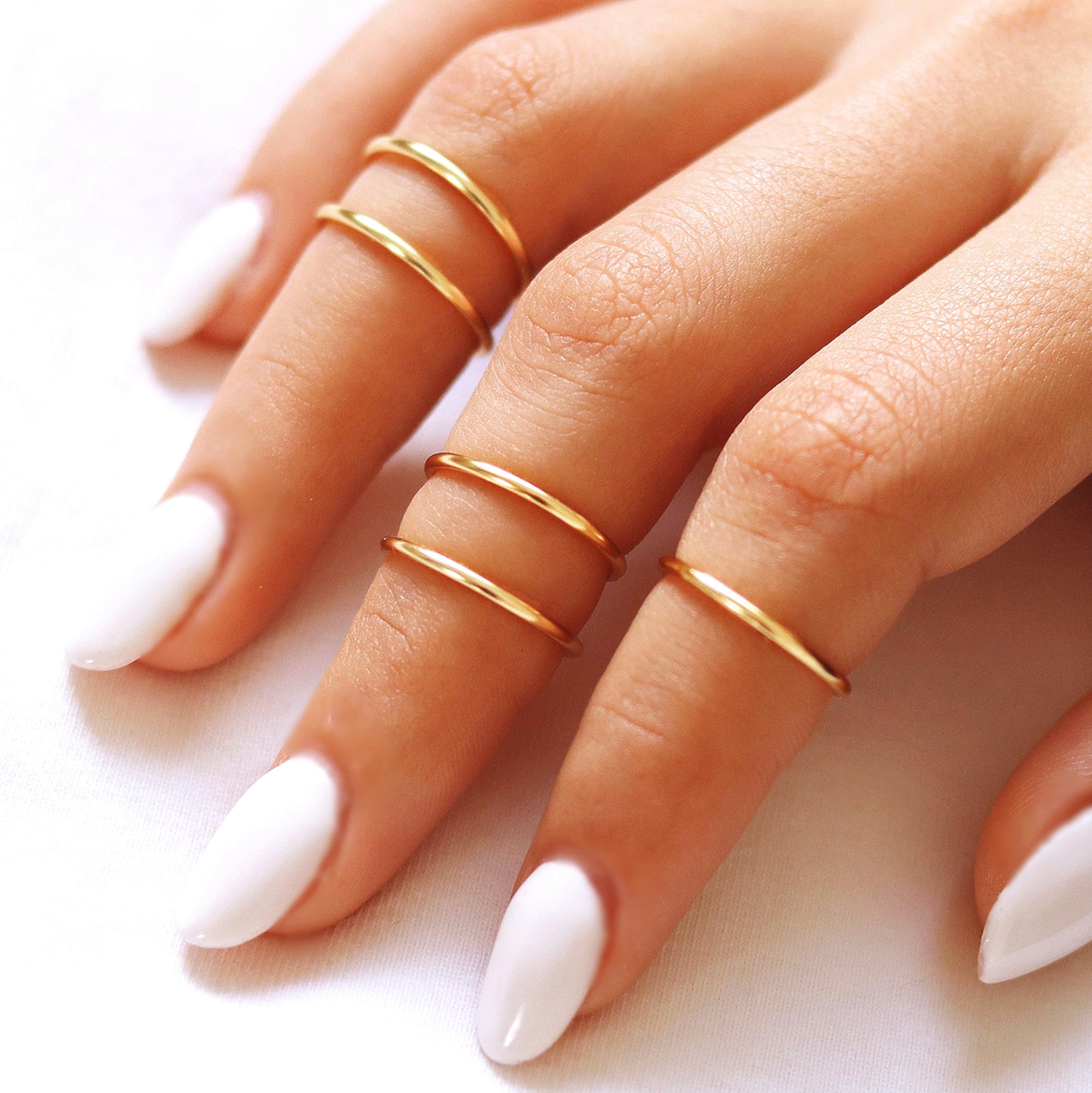 Midi Stacker Rings 5 Set - TinyBox Jewelry