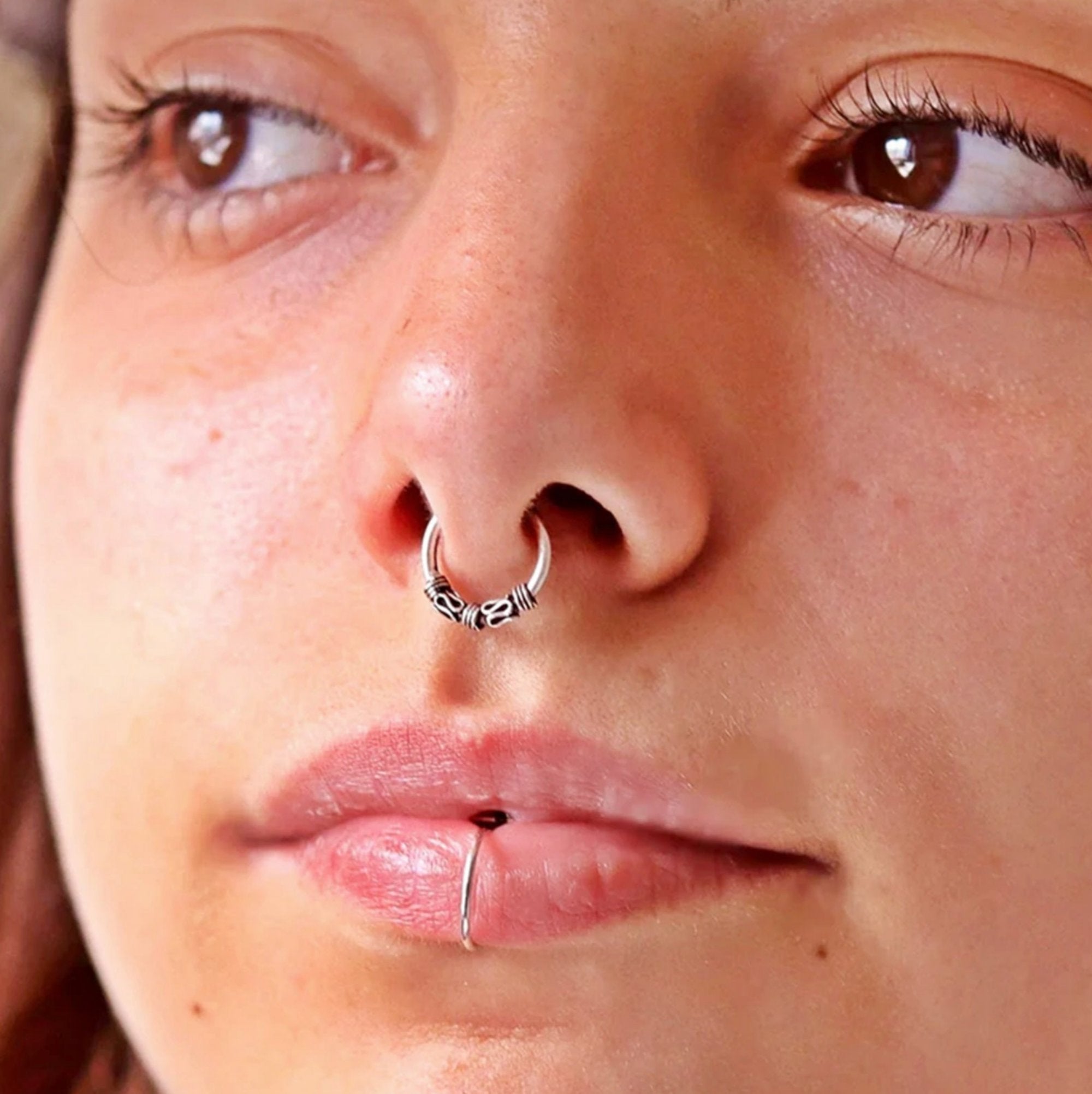 Silver Faux Septum Ring - TinyBox Jewelry