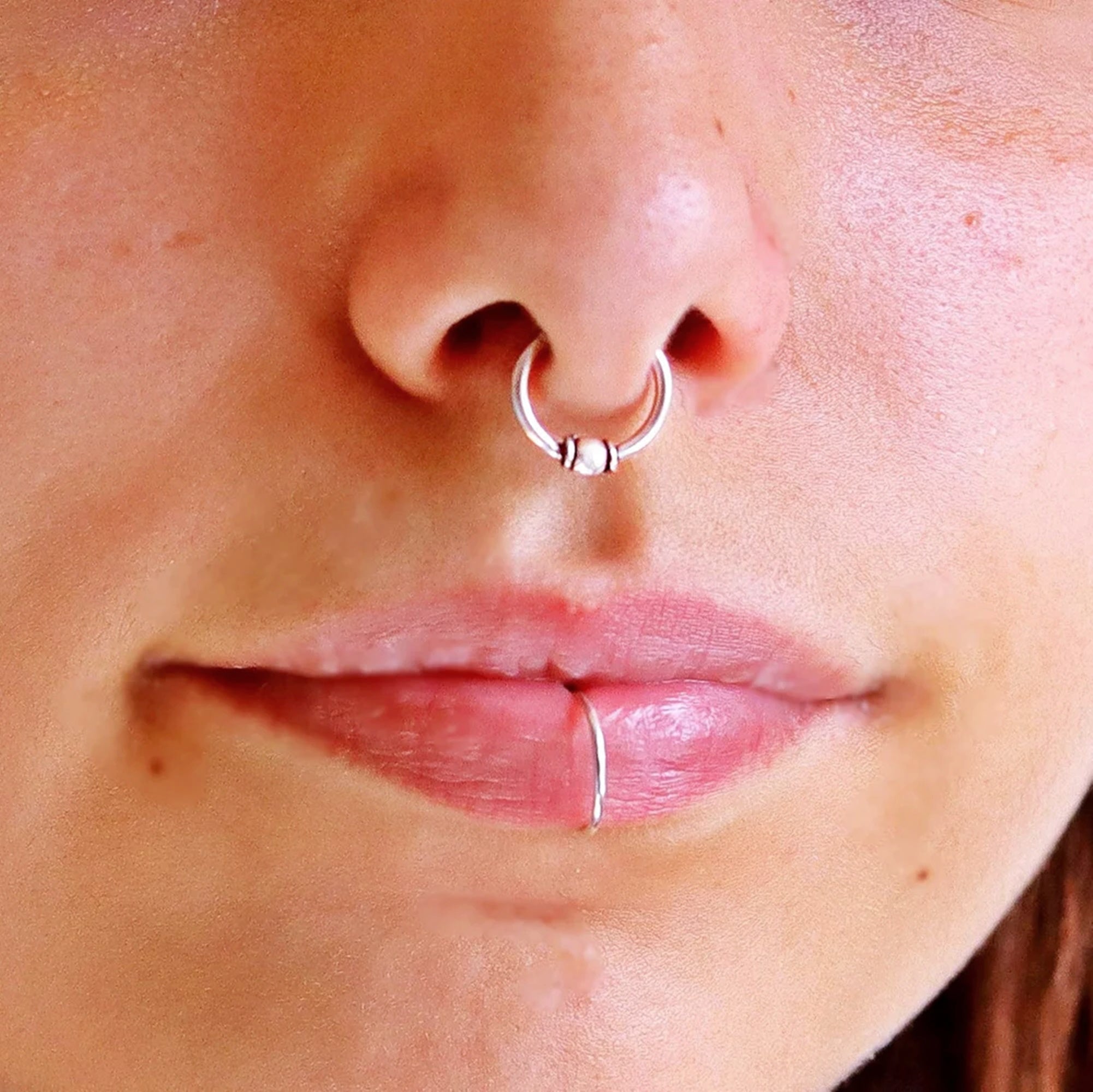 Silver Faux Septum Ring - TinyBox Jewelry