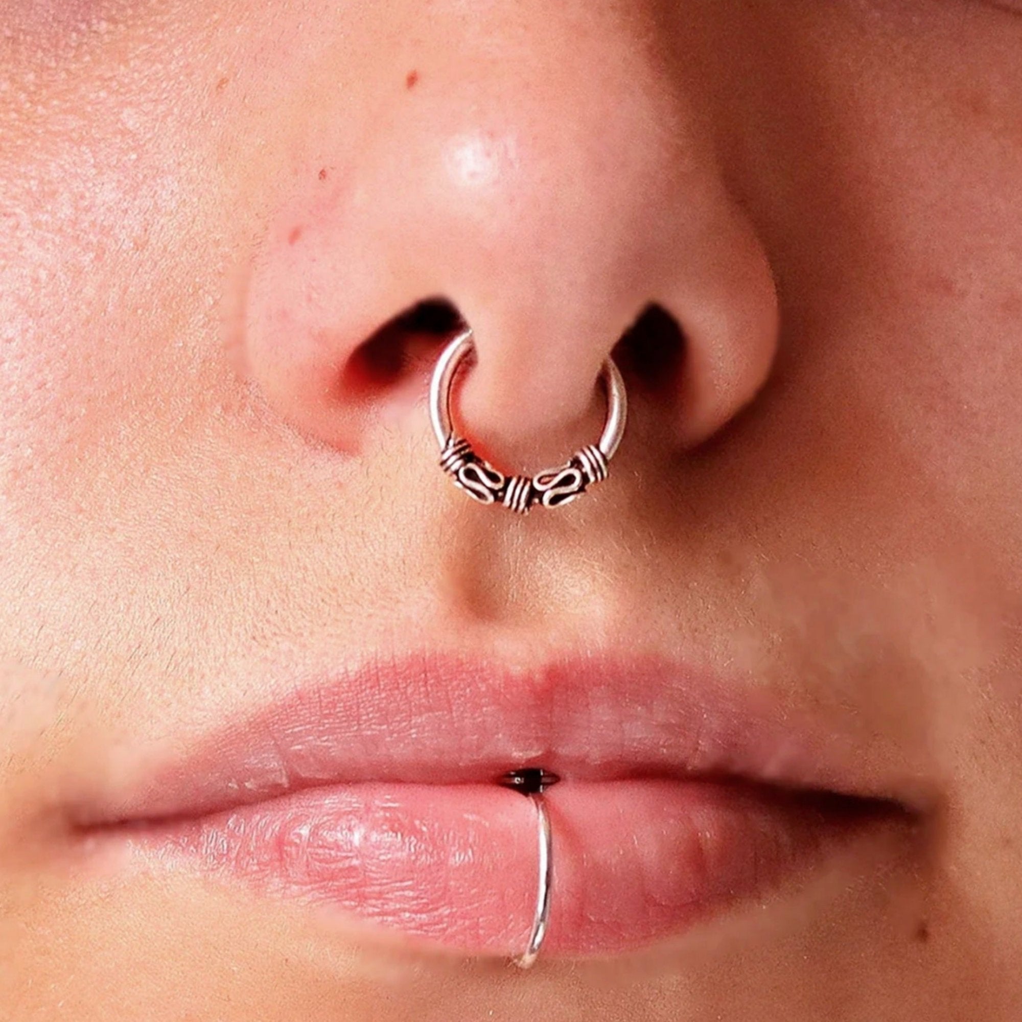 Silver Faux Septum Ring - TinyBox Jewelry