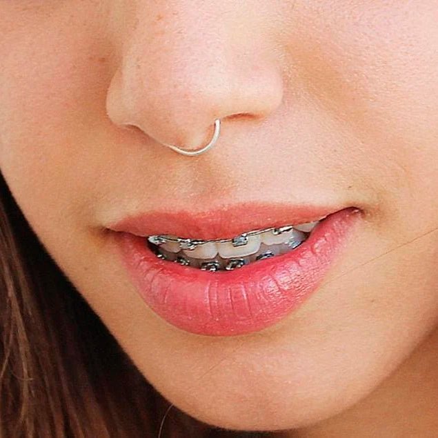 SIMPLE SEPTUM HOOP GOLD VERMEIL - TinyBox Jewelry