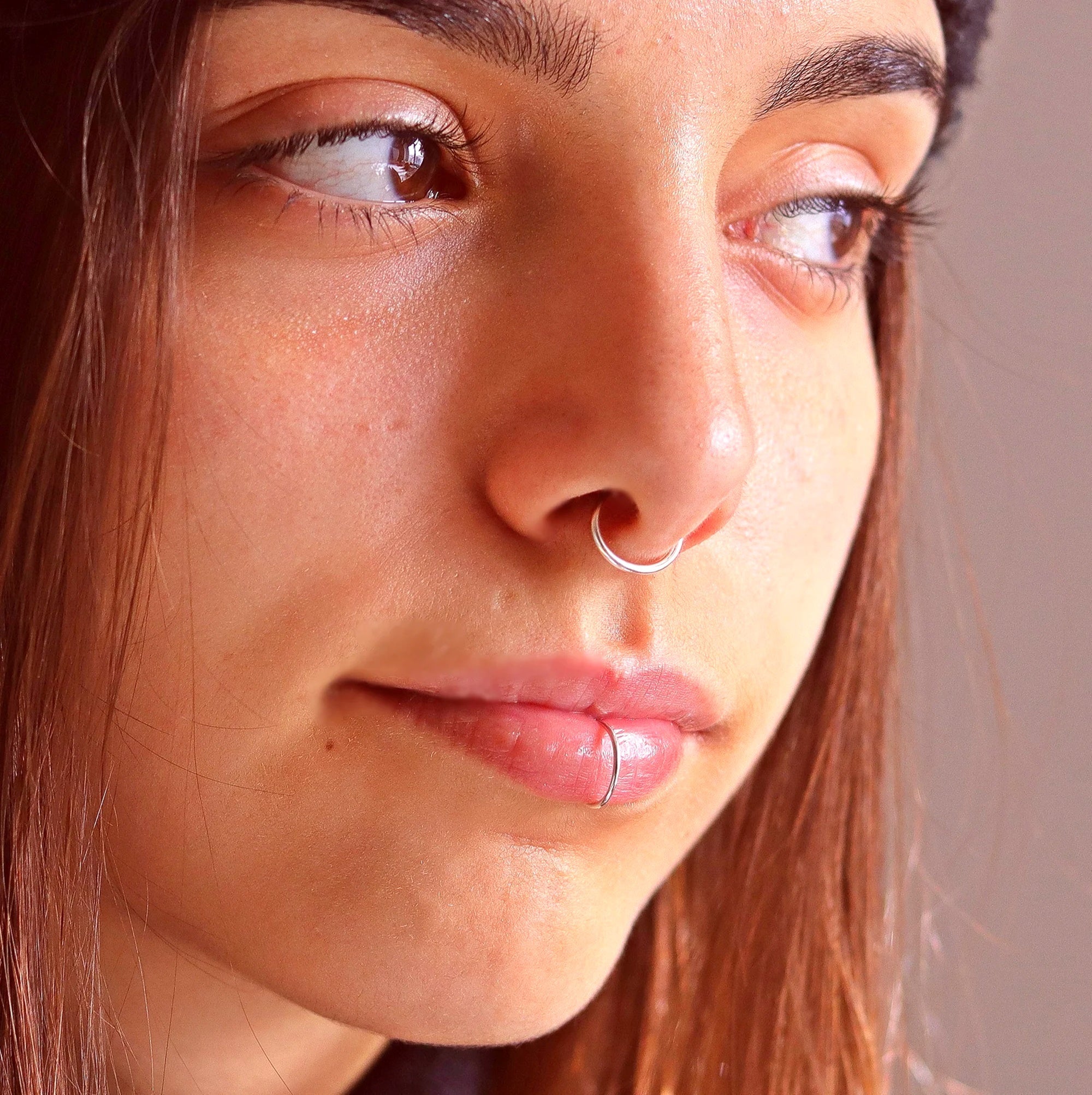 SIMPLE SEPTUM HOOP GOLD VERMEIL - TinyBox Jewelry