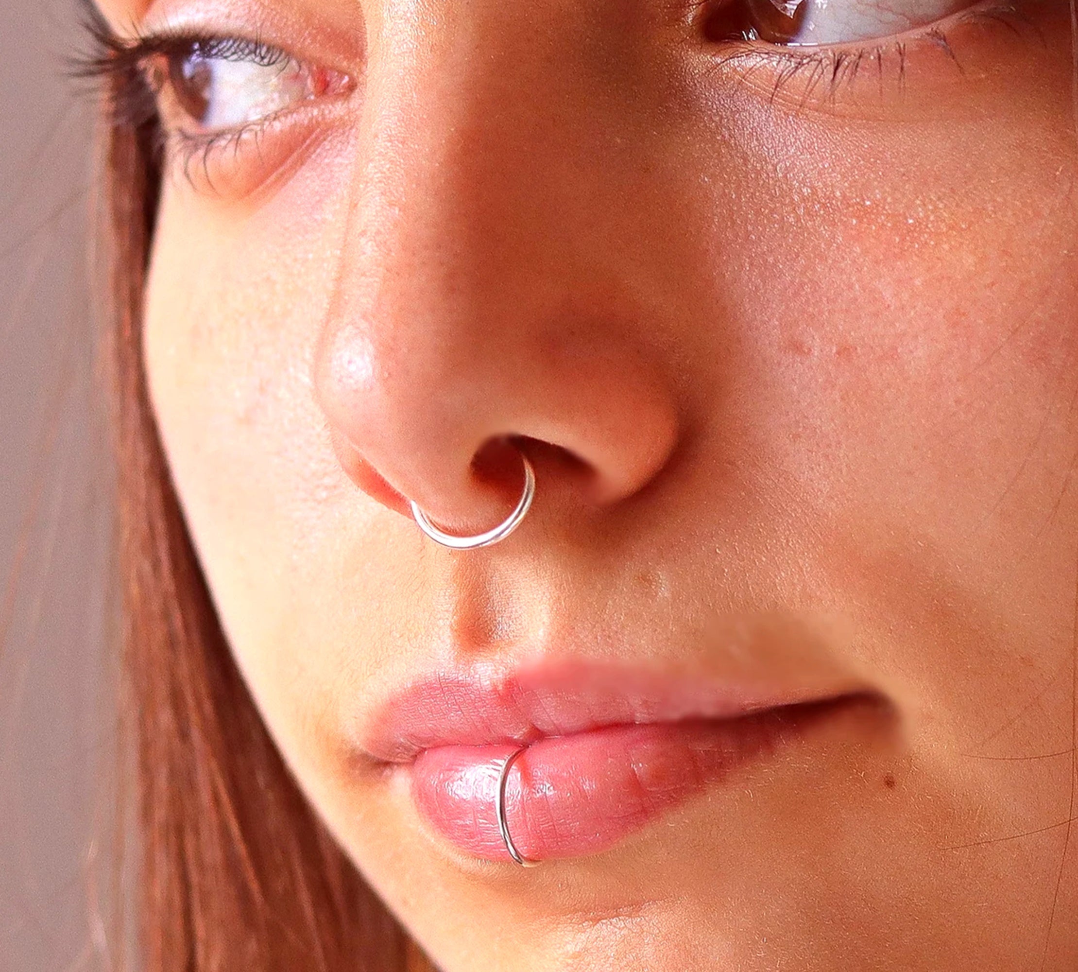 SIMPLE SEPTUM HOOP GOLD VERMEIL - TinyBox Jewelry