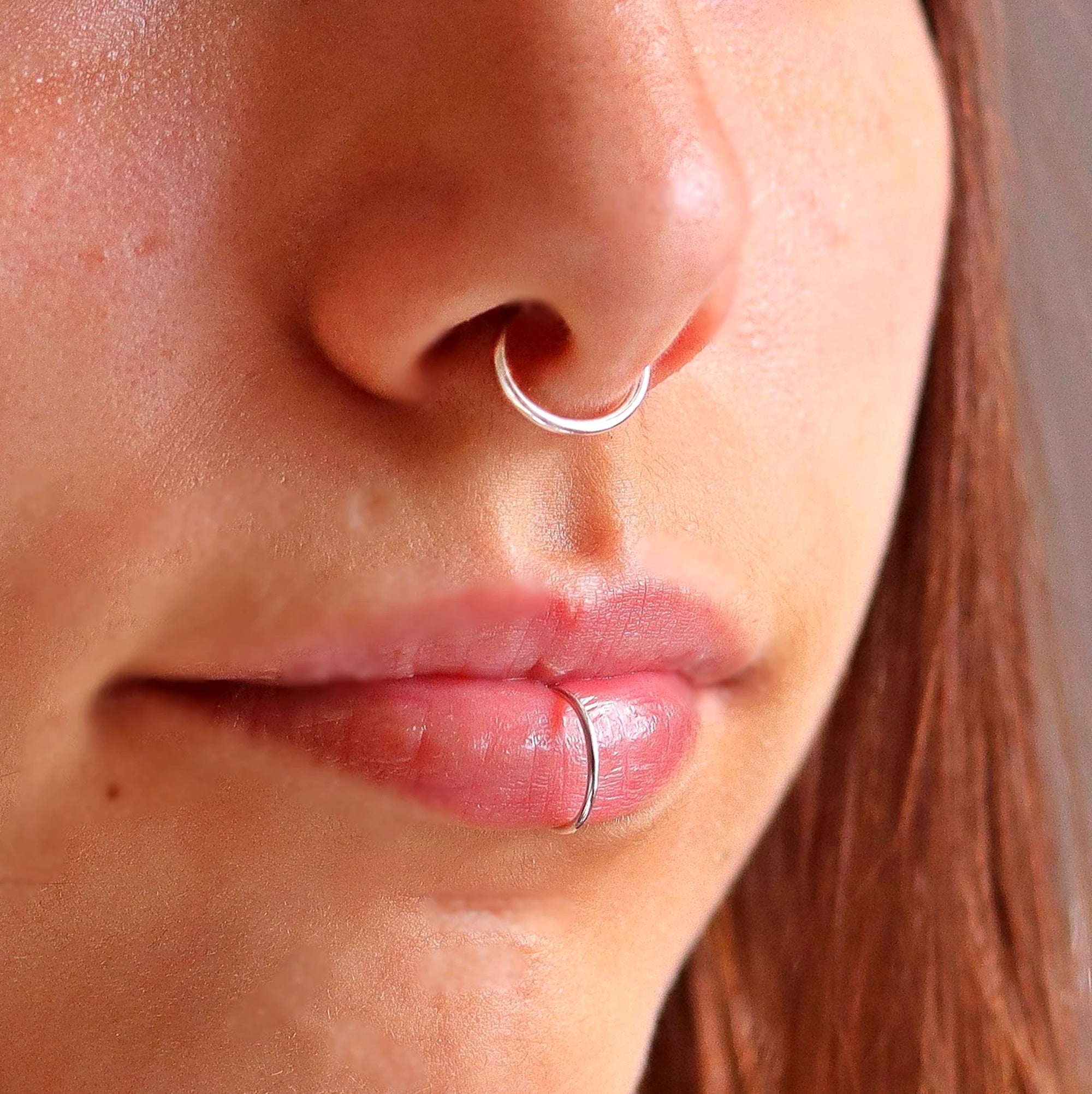 SIMPLE SEPTUM HOOP GOLD VERMEIL - TinyBox Jewelry